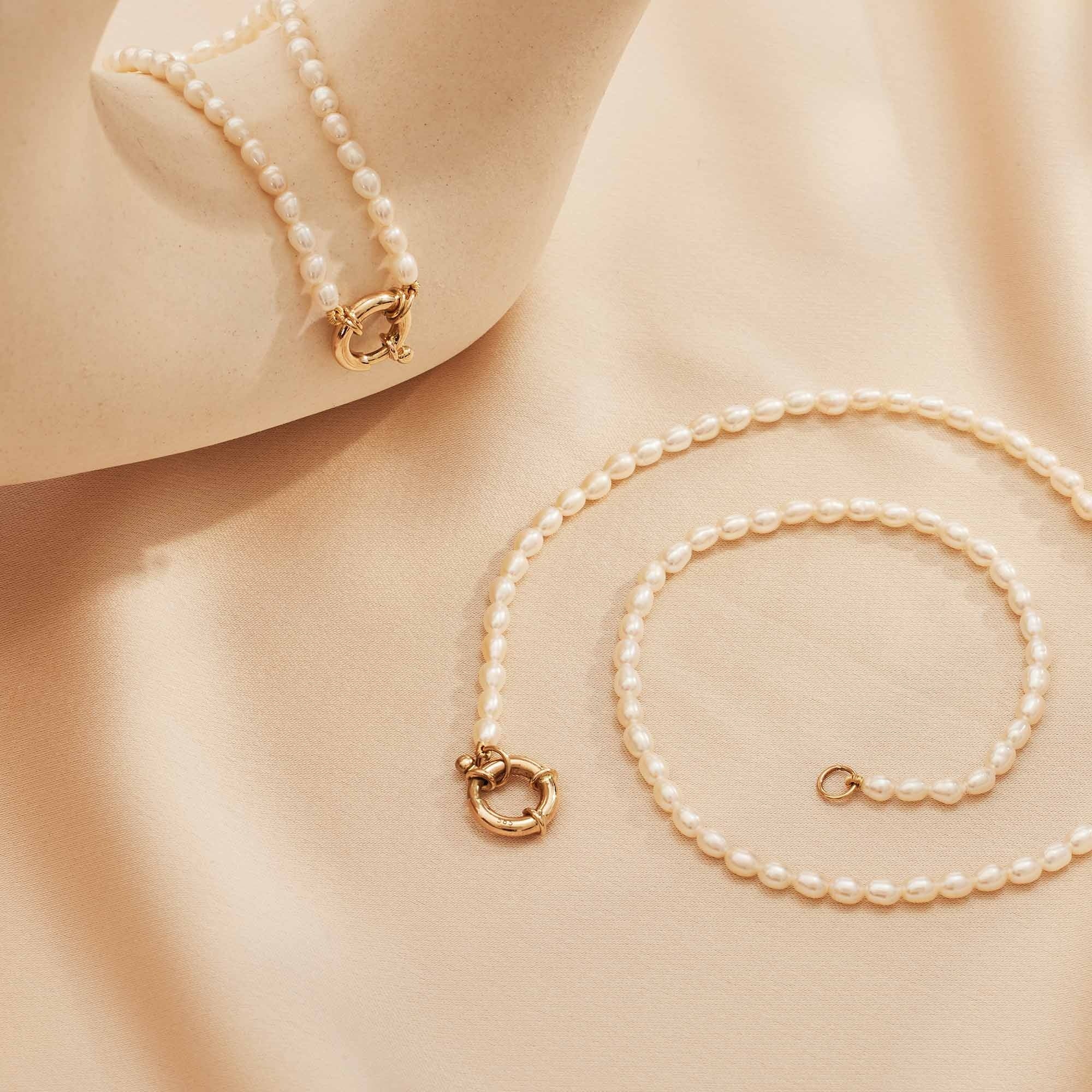 Aidee Marissa 14 karat gold necklace with freshwater pearls - Image 6