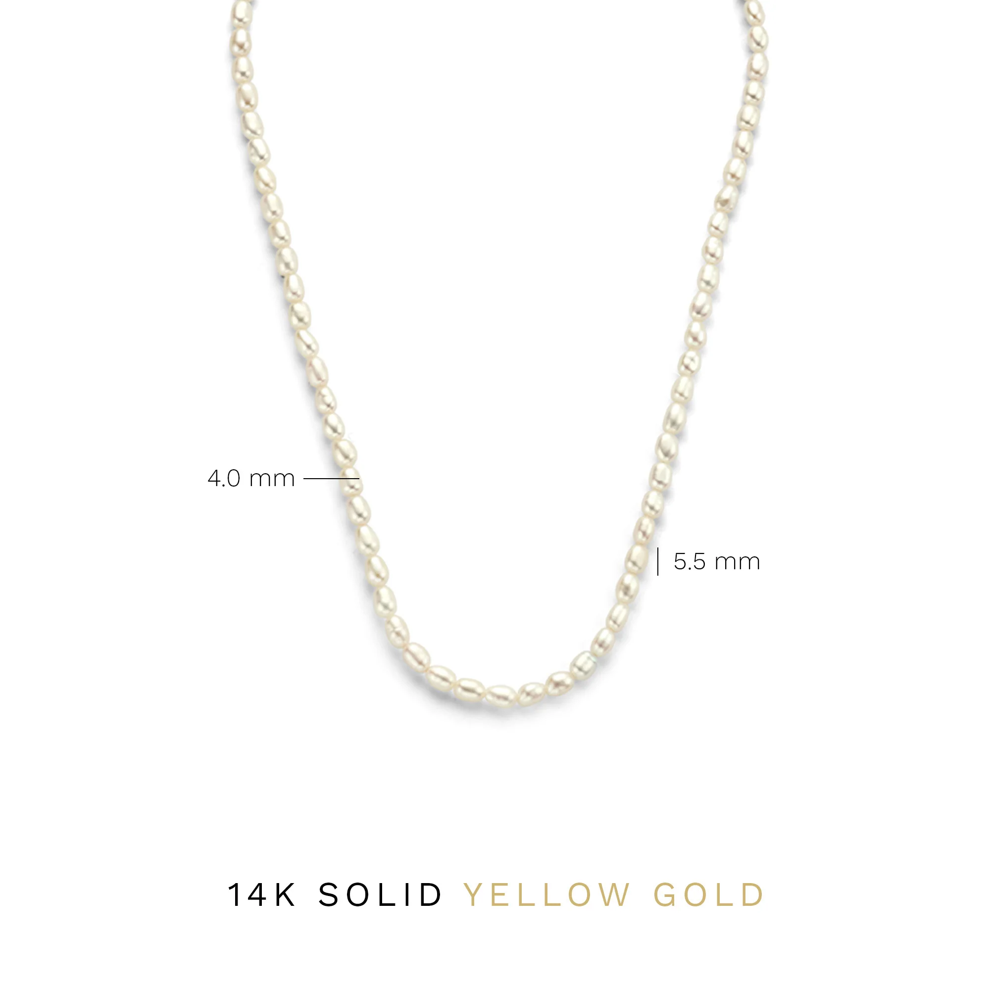 Aidee Marissa 14 karat gold necklace with freshwater pearls - Image 9