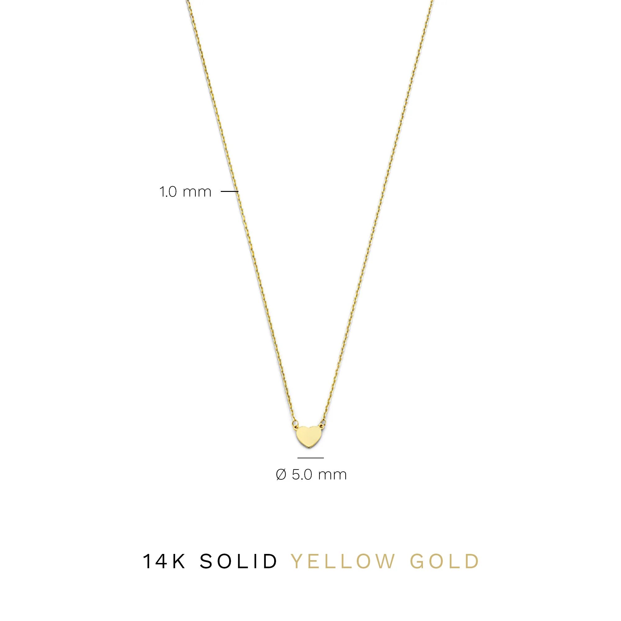 Belleville Amore 14 karat gold necklace with heart - Image 8