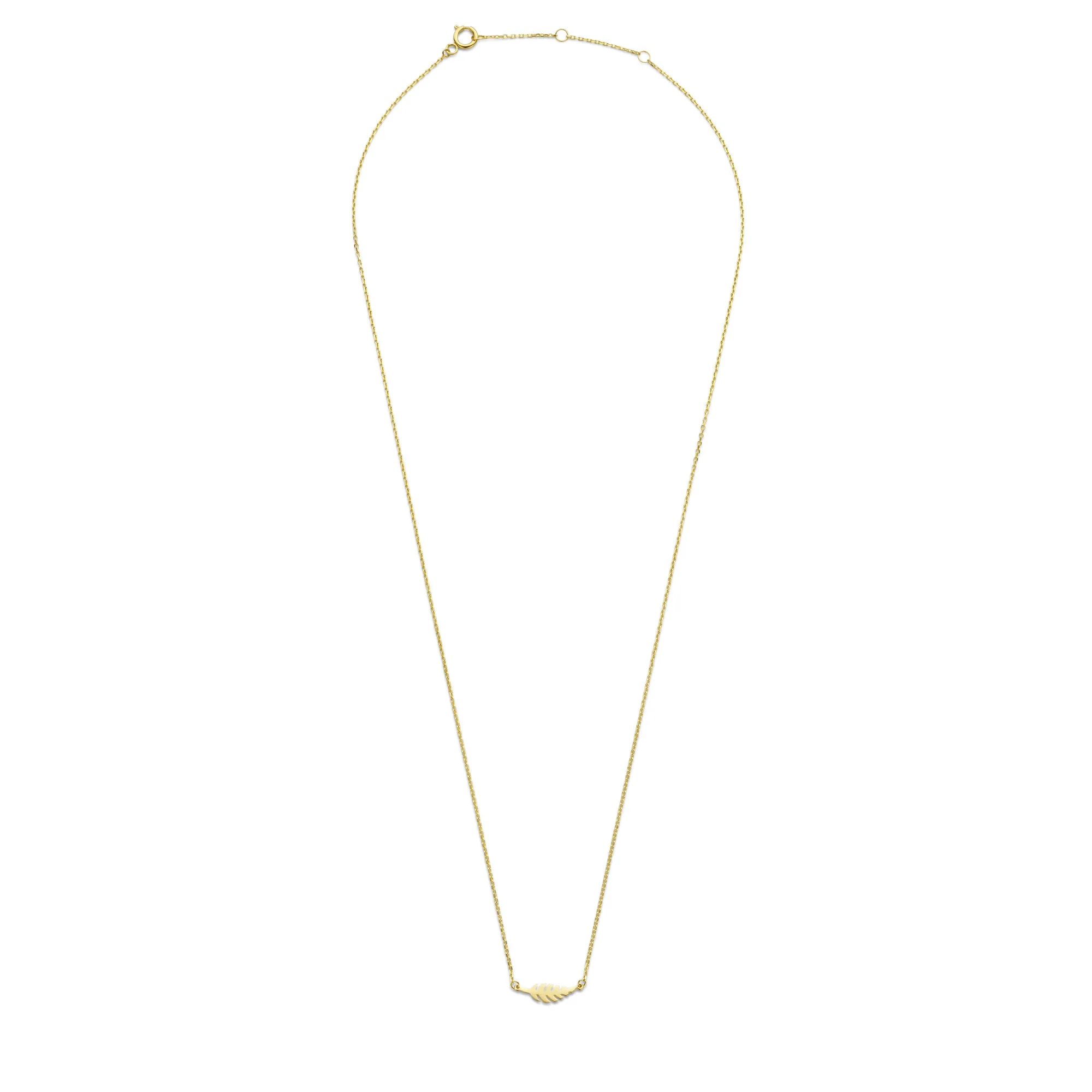 Monceau Giselle 14 karat gold necklace with feather - Image 5