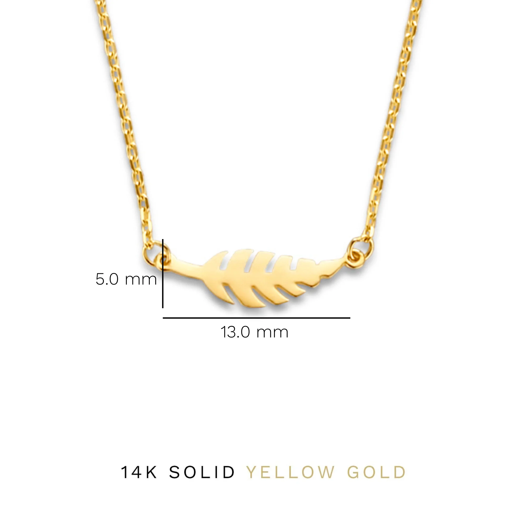 Monceau Giselle 14 karat gold necklace with feather - Image 7