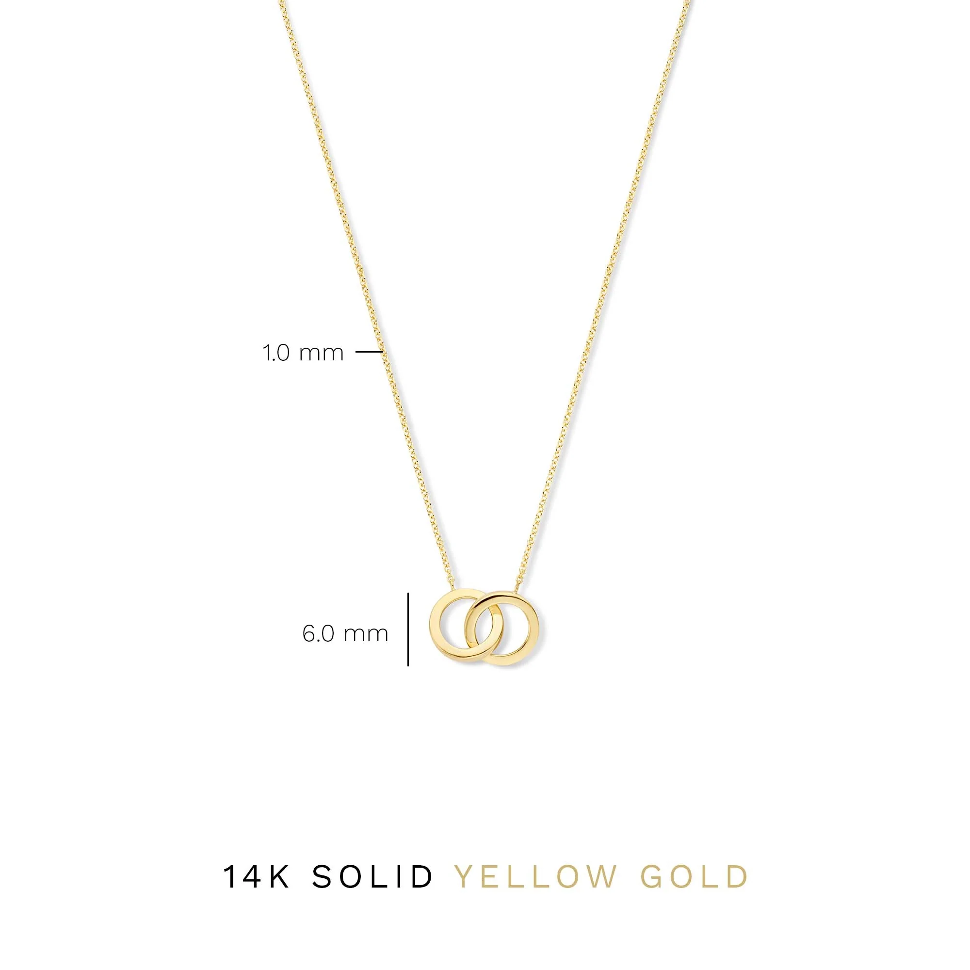 Le Marais Zoë 14 karat gold necklace with two rings - Image 9