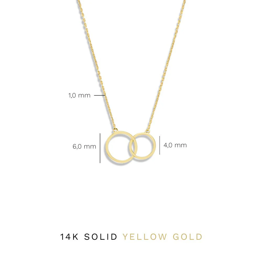 Le Marais Loulou 14 karat gold necklace with two rings - Image 10
