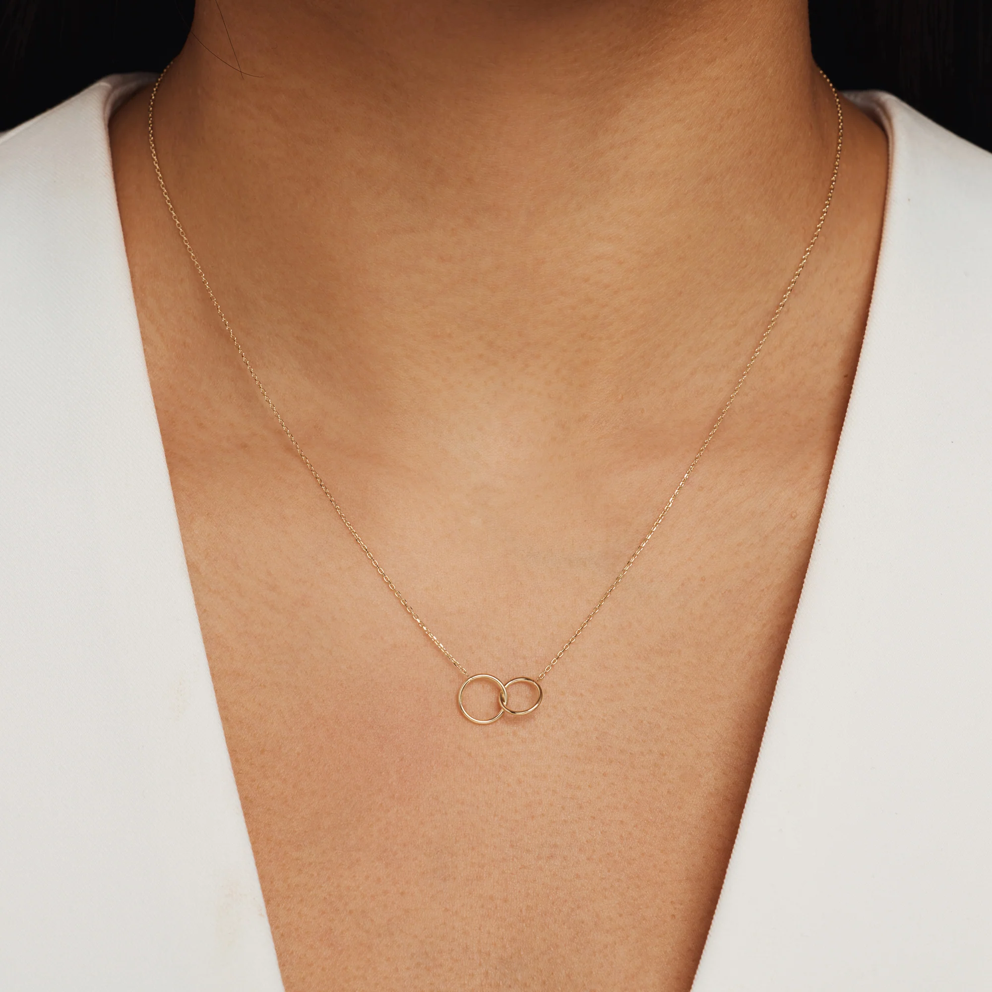 Le Marais Loulou 14 karat gold necklace with two rings - Image 3