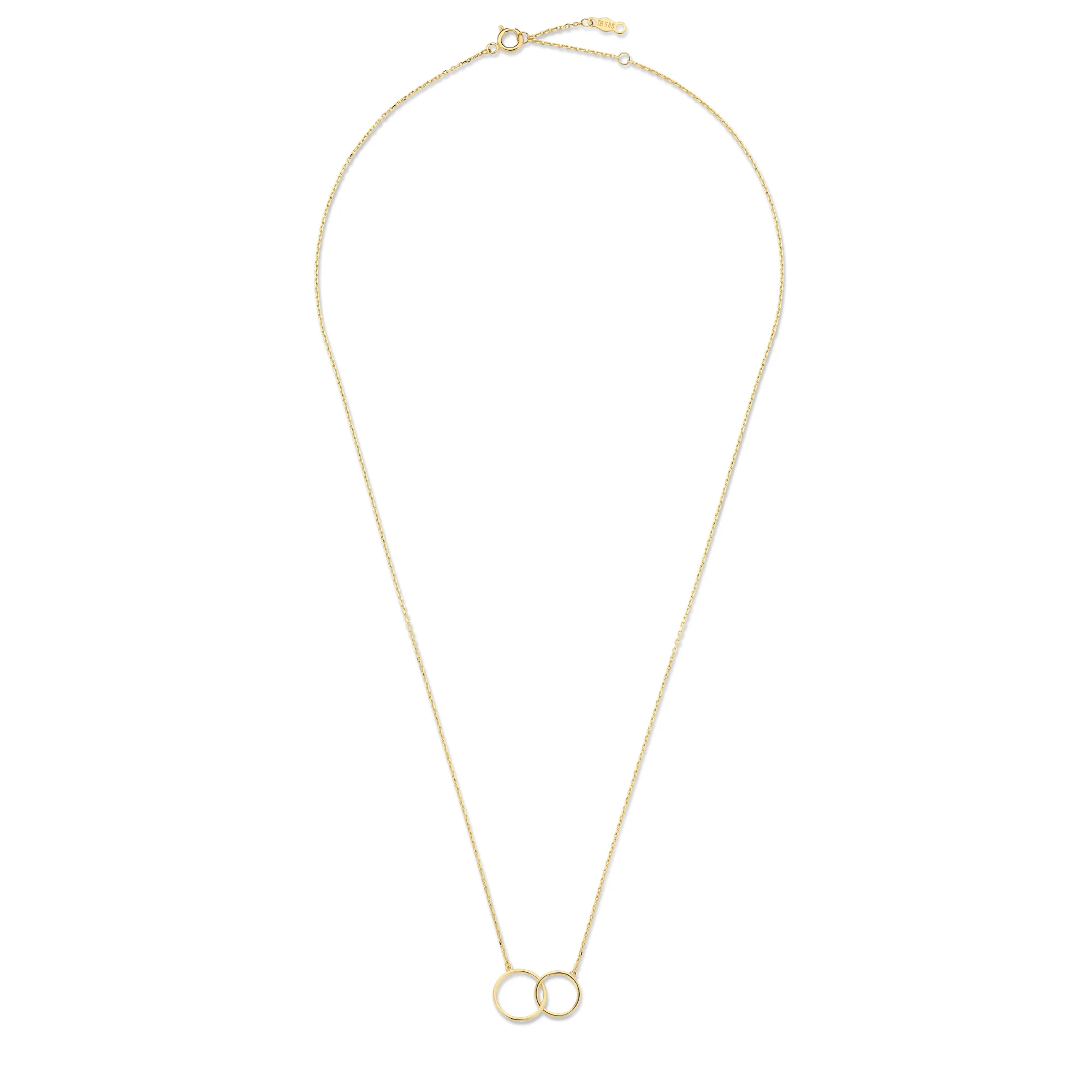 Le Marais Loulou 14 karat gold necklace with two rings - Image 8