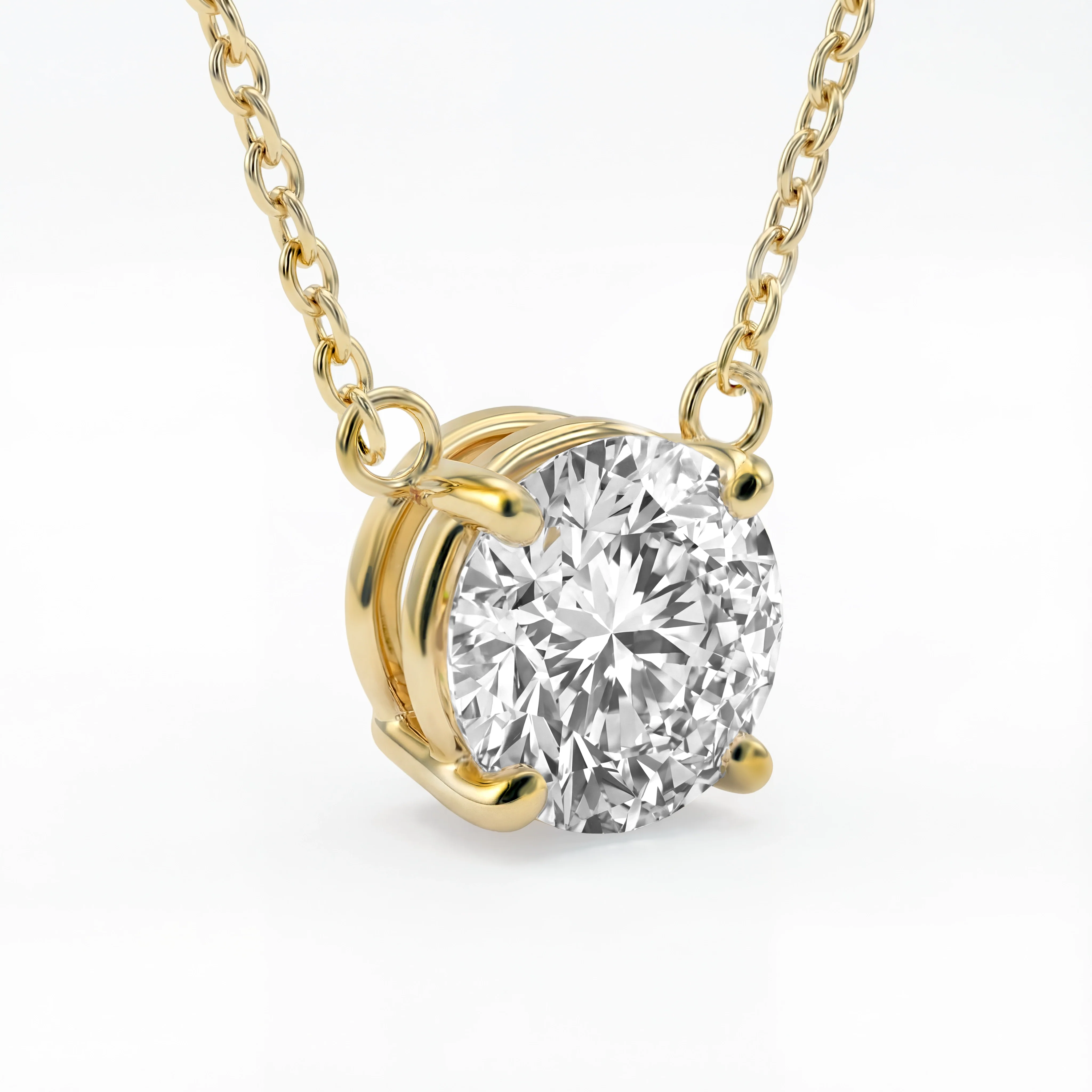 Le Marais Garance 14 karat gold necklace with zirconia stone - Image 4