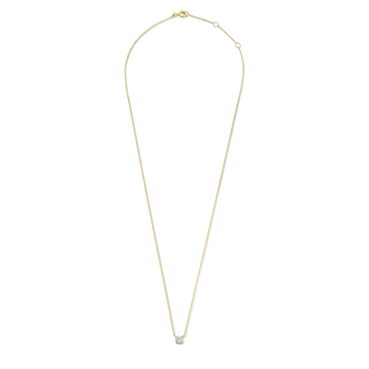 Le Marais Garance 14 karat gold necklace with zirconia stone - Image 5