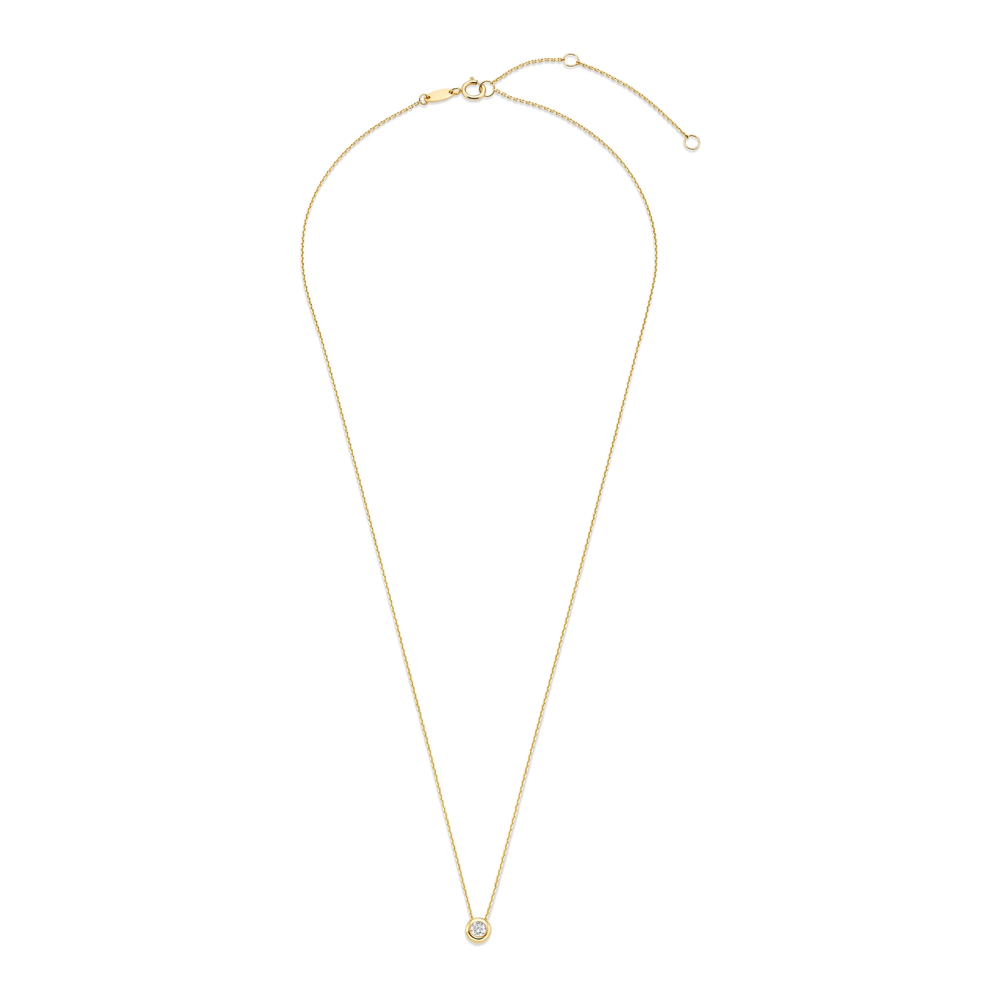 Rivoli Aélys 14 karat gold necklace with zirconia stone - Image 5