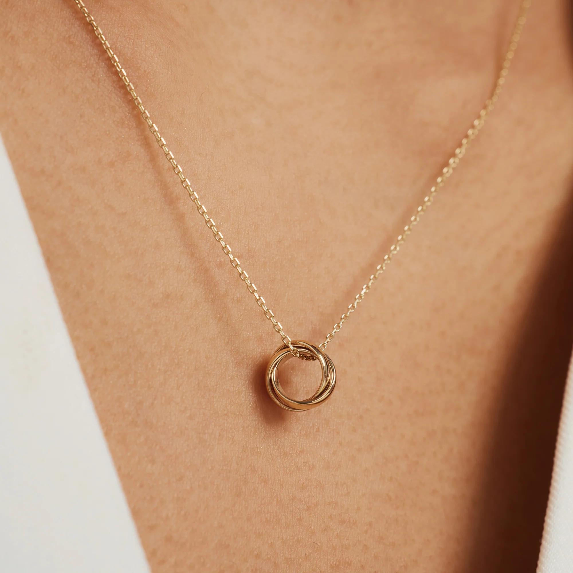 Rivoli Méline 14 karat gold necklace with rings - Image 2