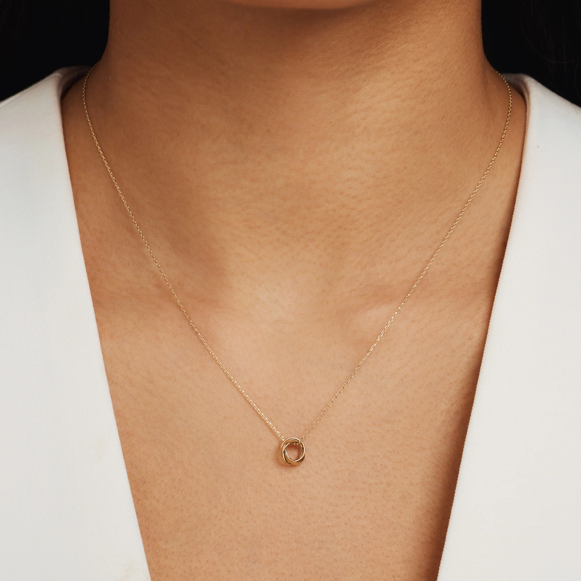 Rivoli Méline 14 karat gold necklace with rings - Image 4