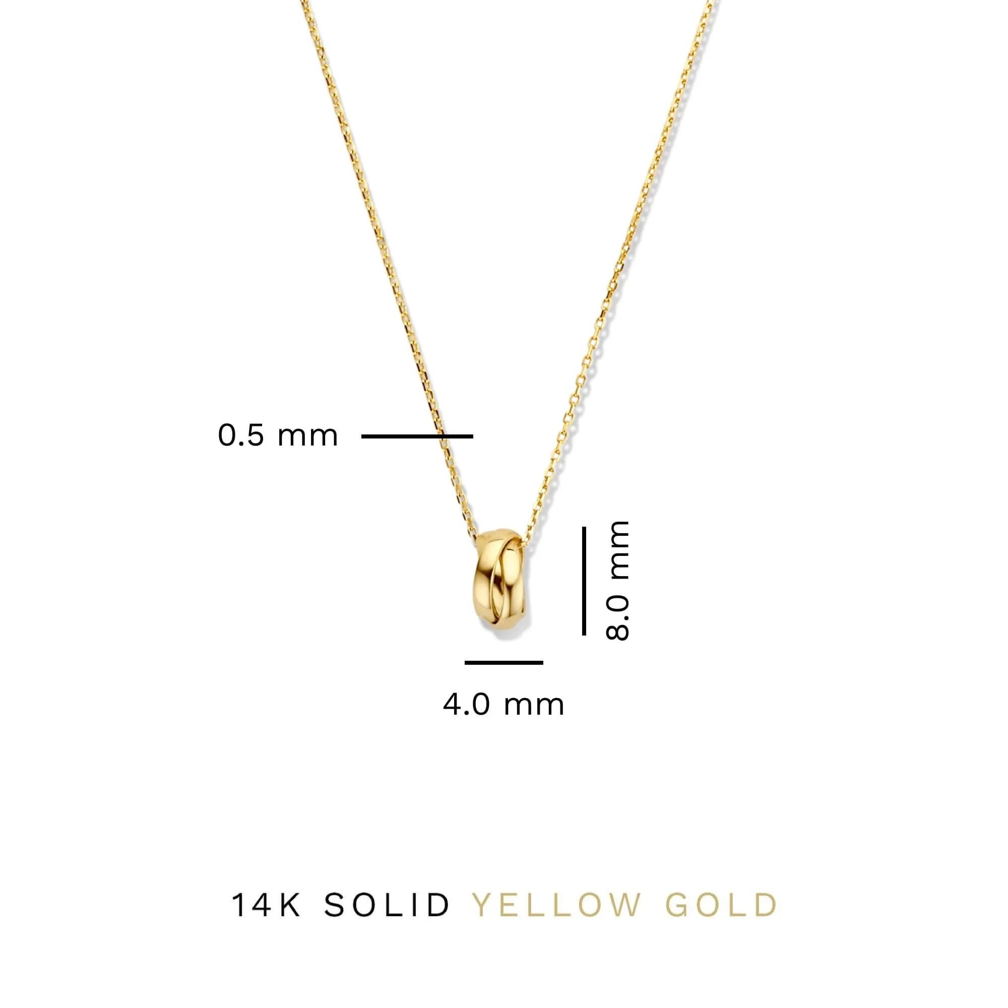 Rivoli Méline 14 karat gold necklace with rings - Image 9