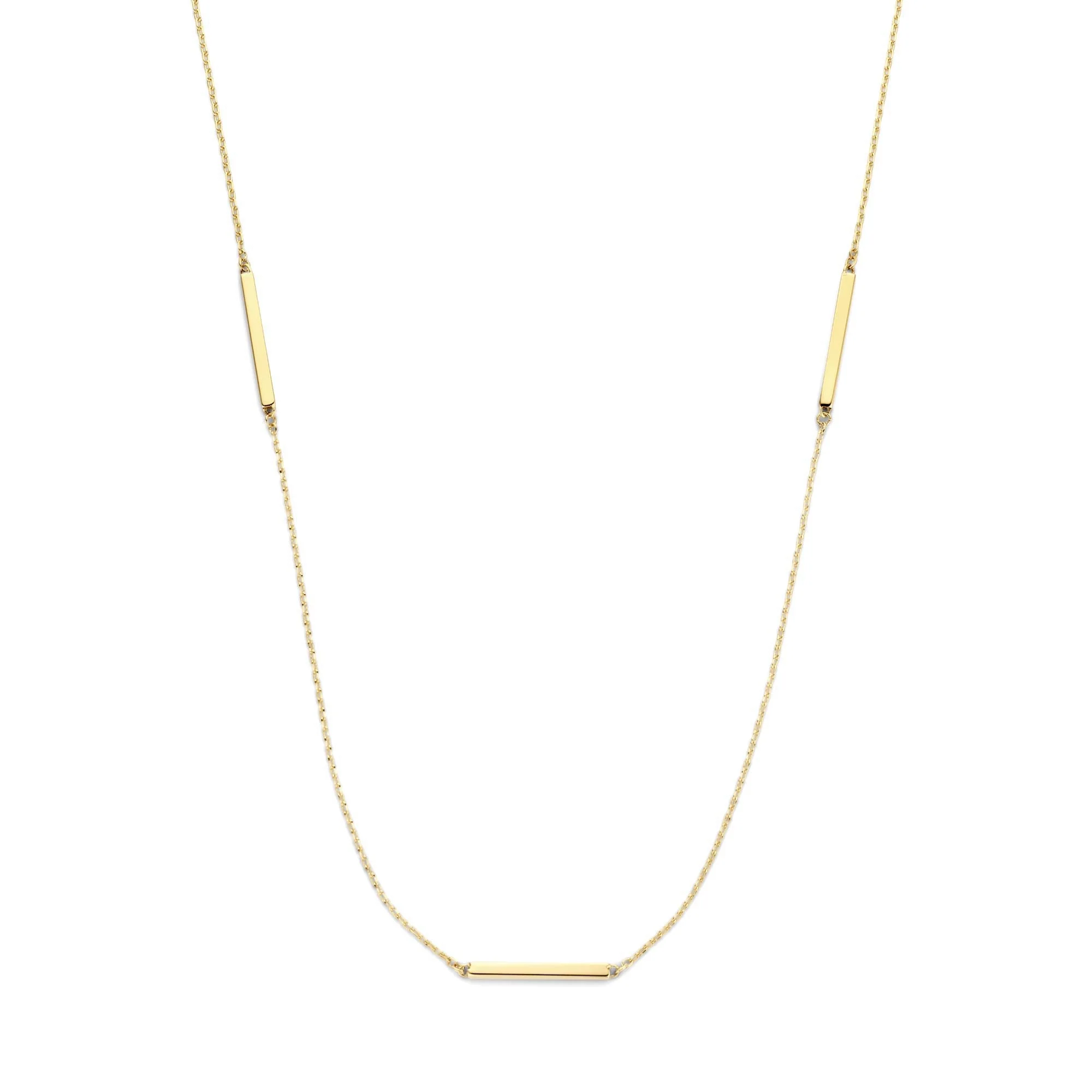 Le Marais Jolie 14 karat gold necklace with 3 rods