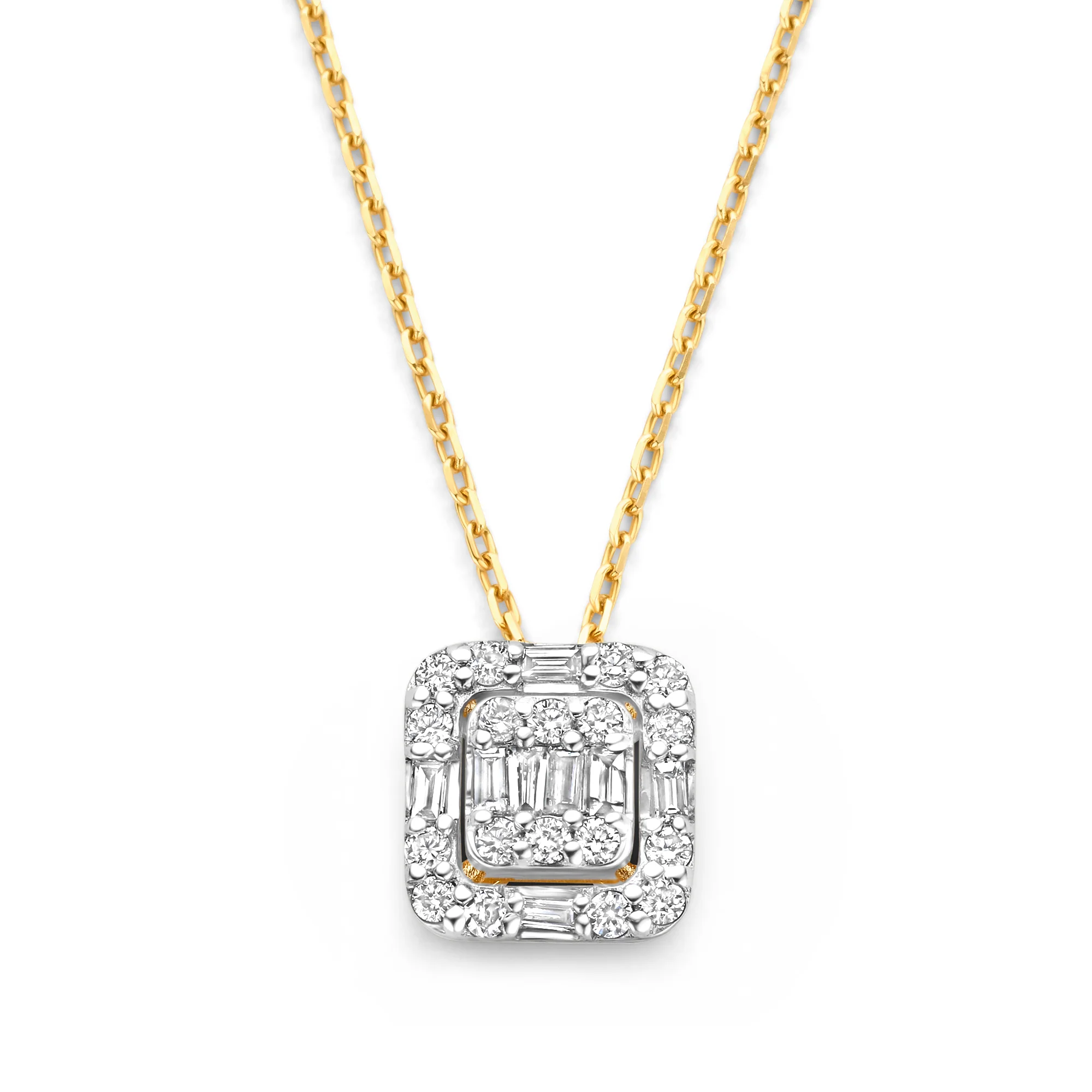 De la Paix Elena 14 karat gold necklace with diamond 0.18 carat - Image 5