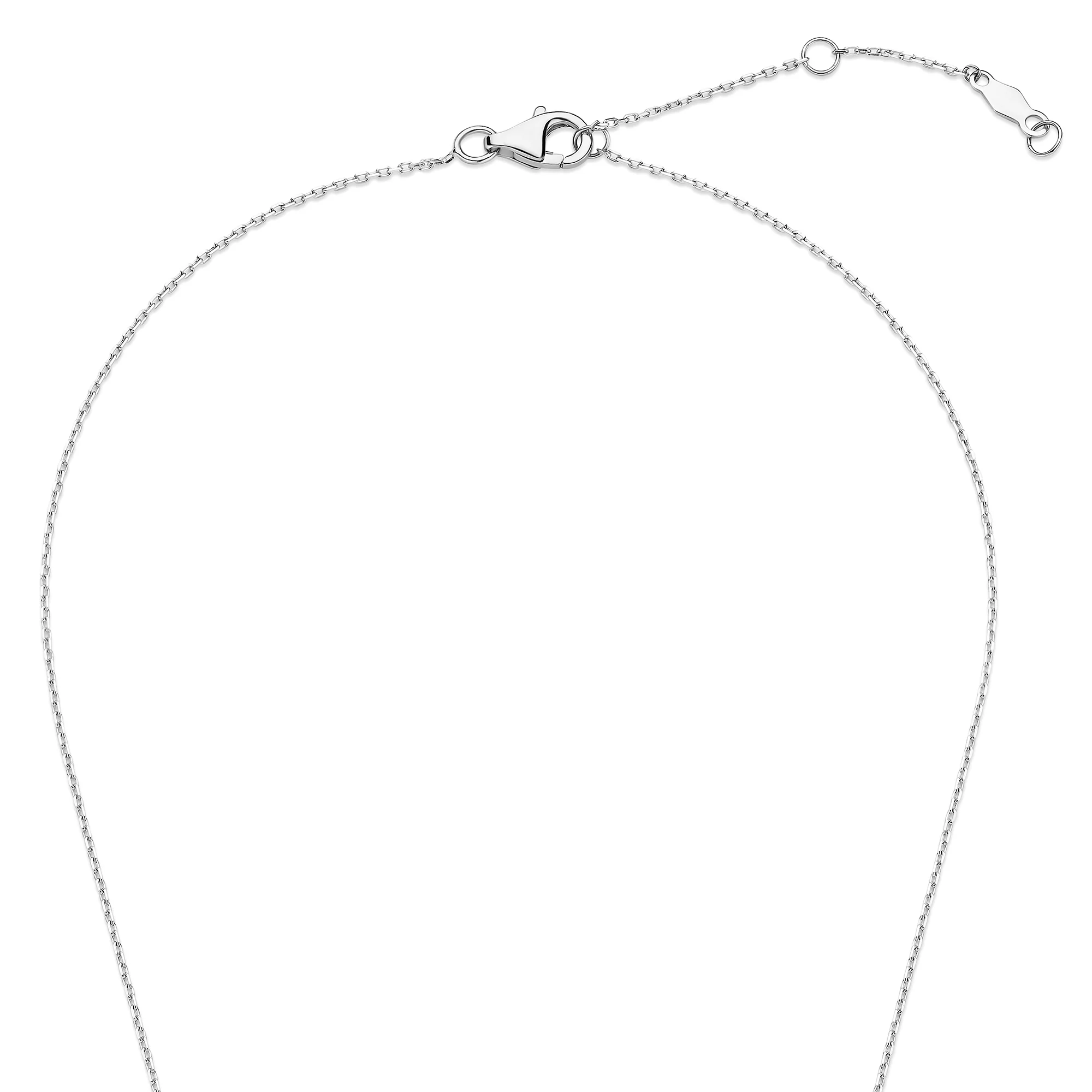 De la Paix Maxime 14 karat whitegold necklace with diamond 0.13 carat - Image 7