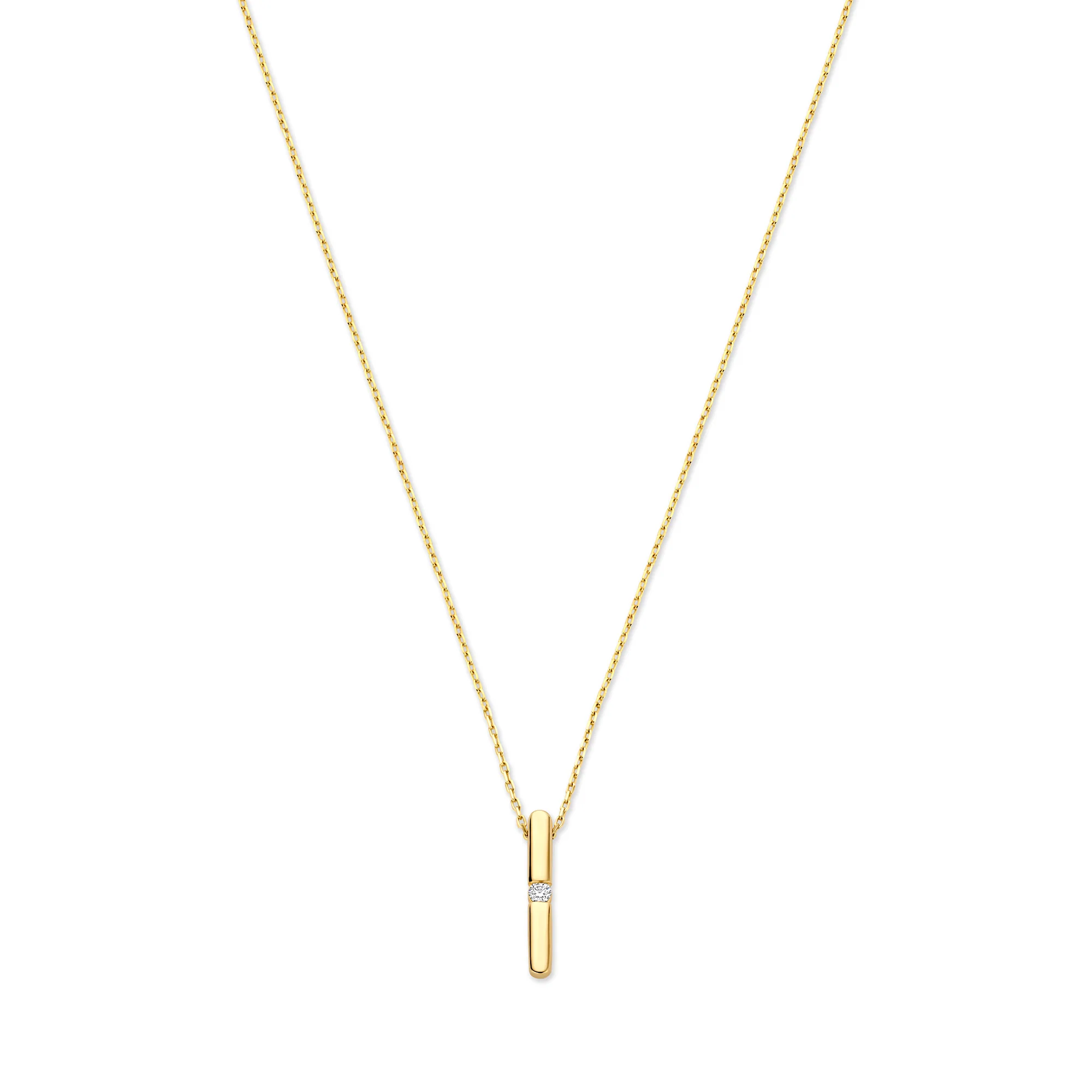 De la Paix Flavie 14 karat gold necklace with diamond 0.03 carat