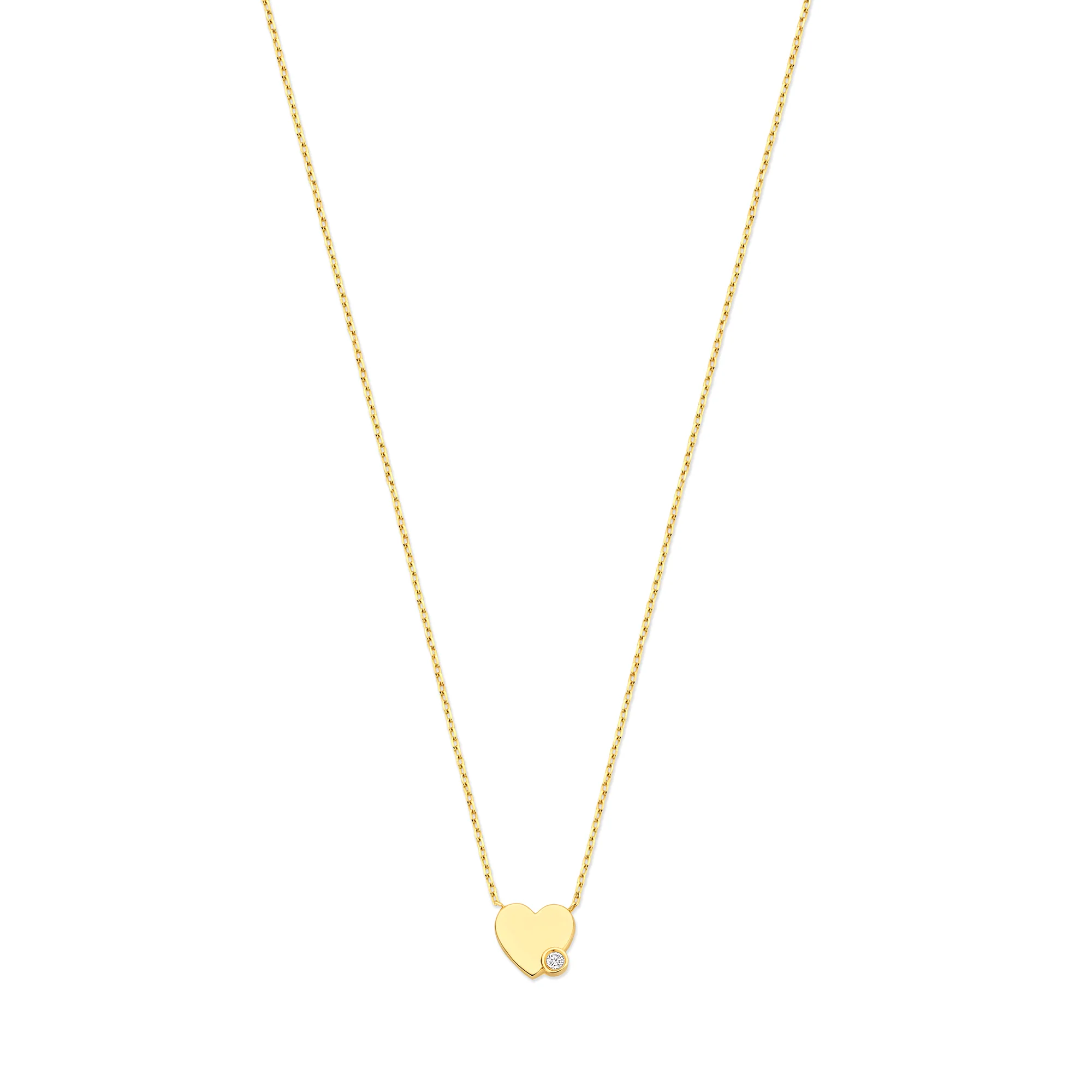 De la Paix Léna  14 karat gold necklace with diamond 0.02 carat