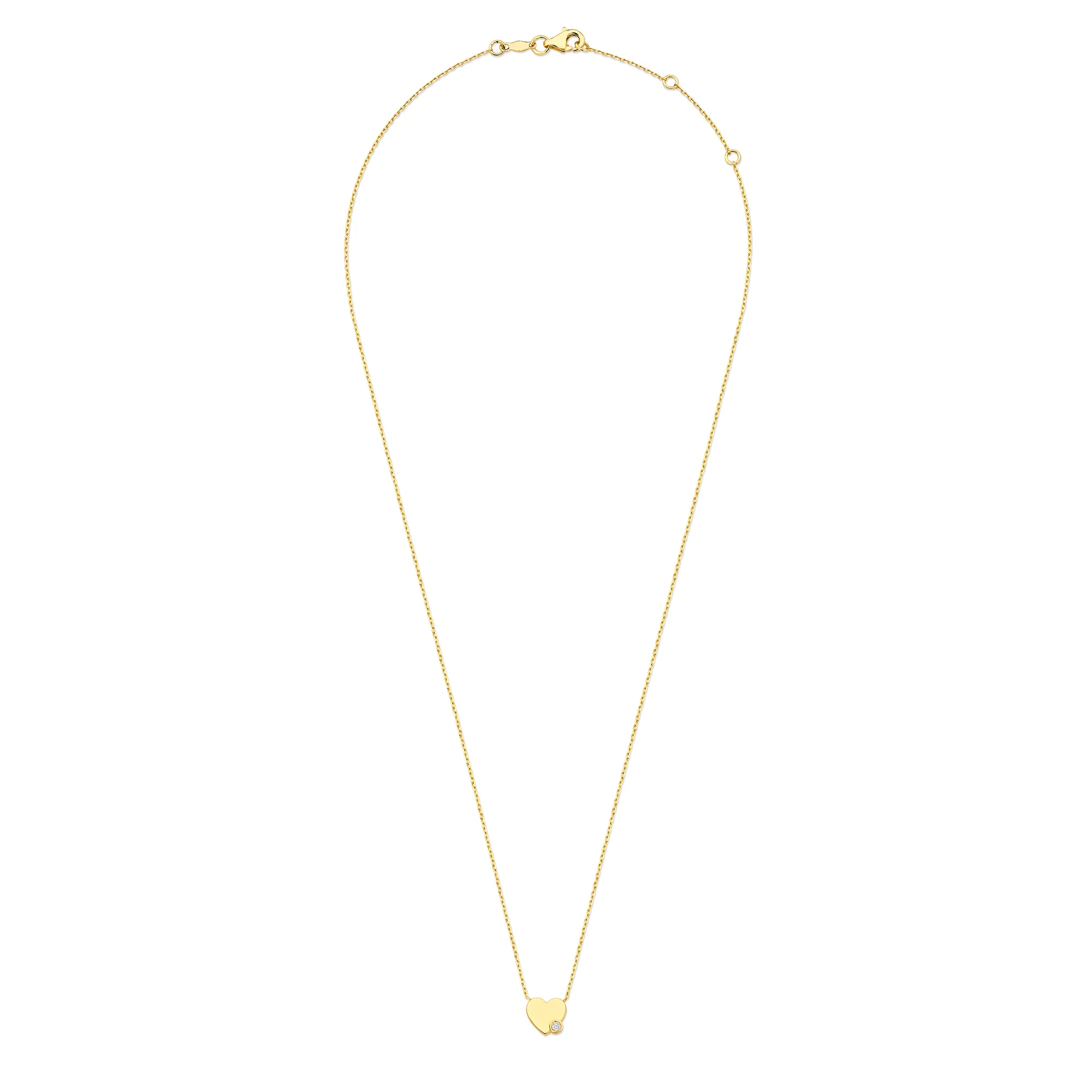 De la Paix Léna  14 karat gold necklace with diamond 0.02 carat - Image 6