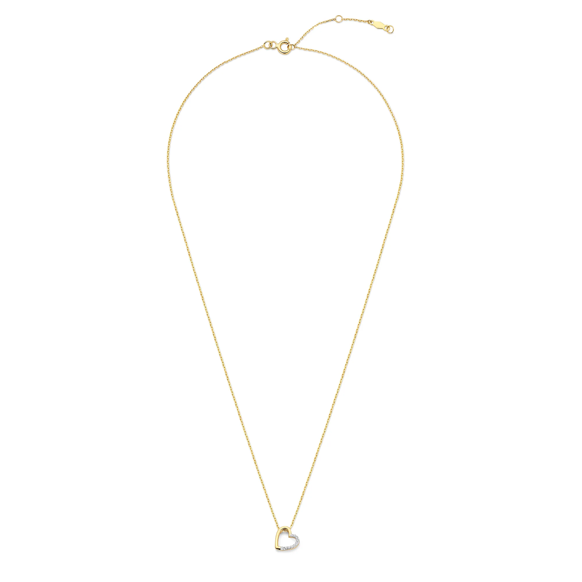 De la Paix Léna 14 karat gold necklace with diamond 0.03 carat - Image 6