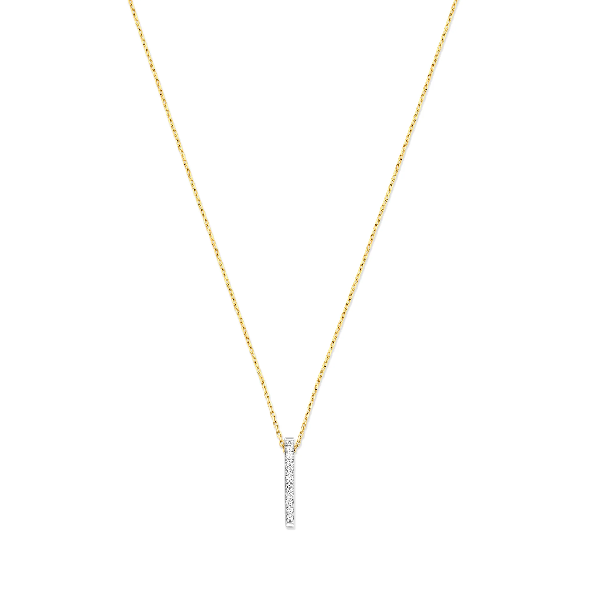 De la Paix Flavie 14 karat gold necklace with diamond 0.06 carat