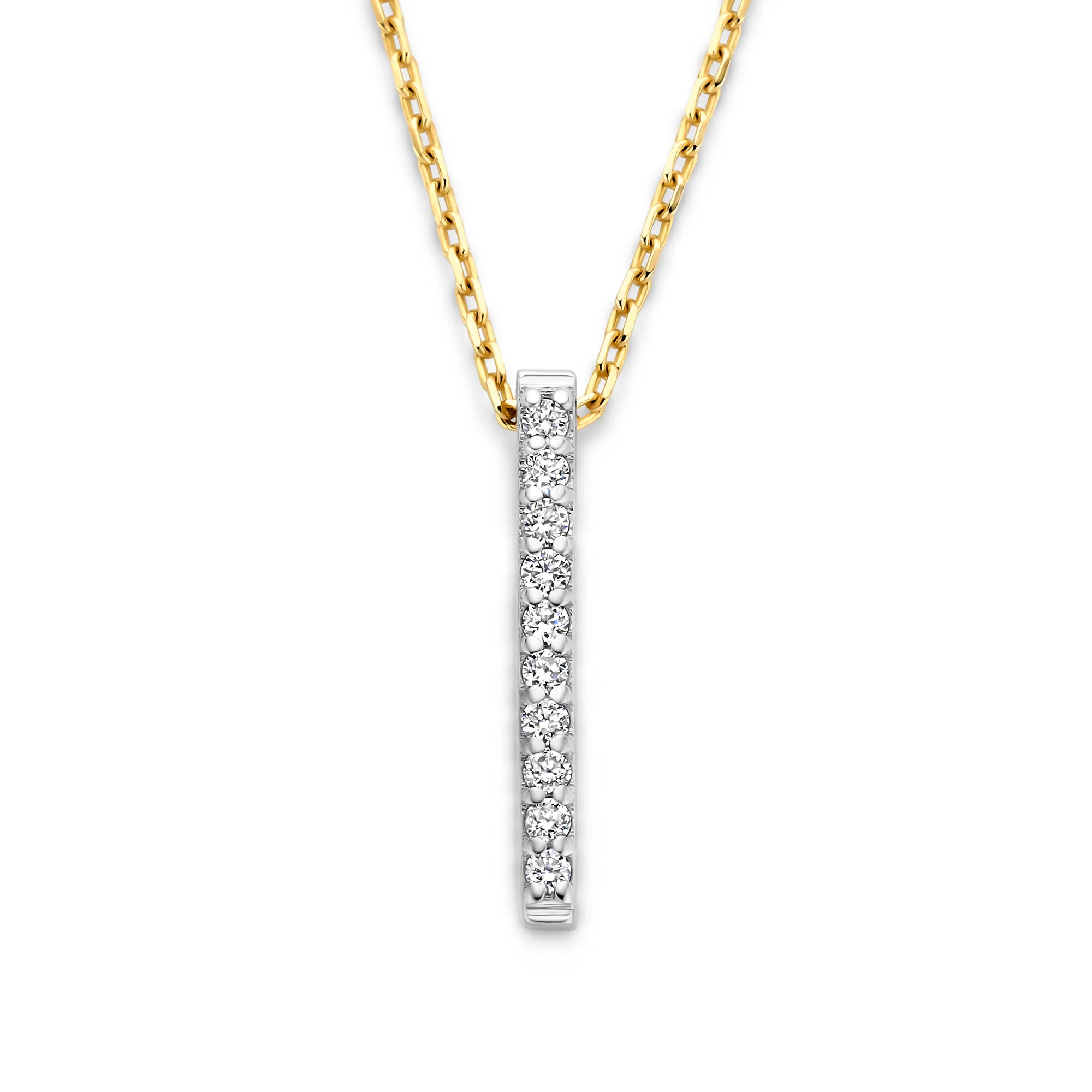 De la Paix Flavie 14 karat gold necklace with diamond 0.06 carat - Image 5