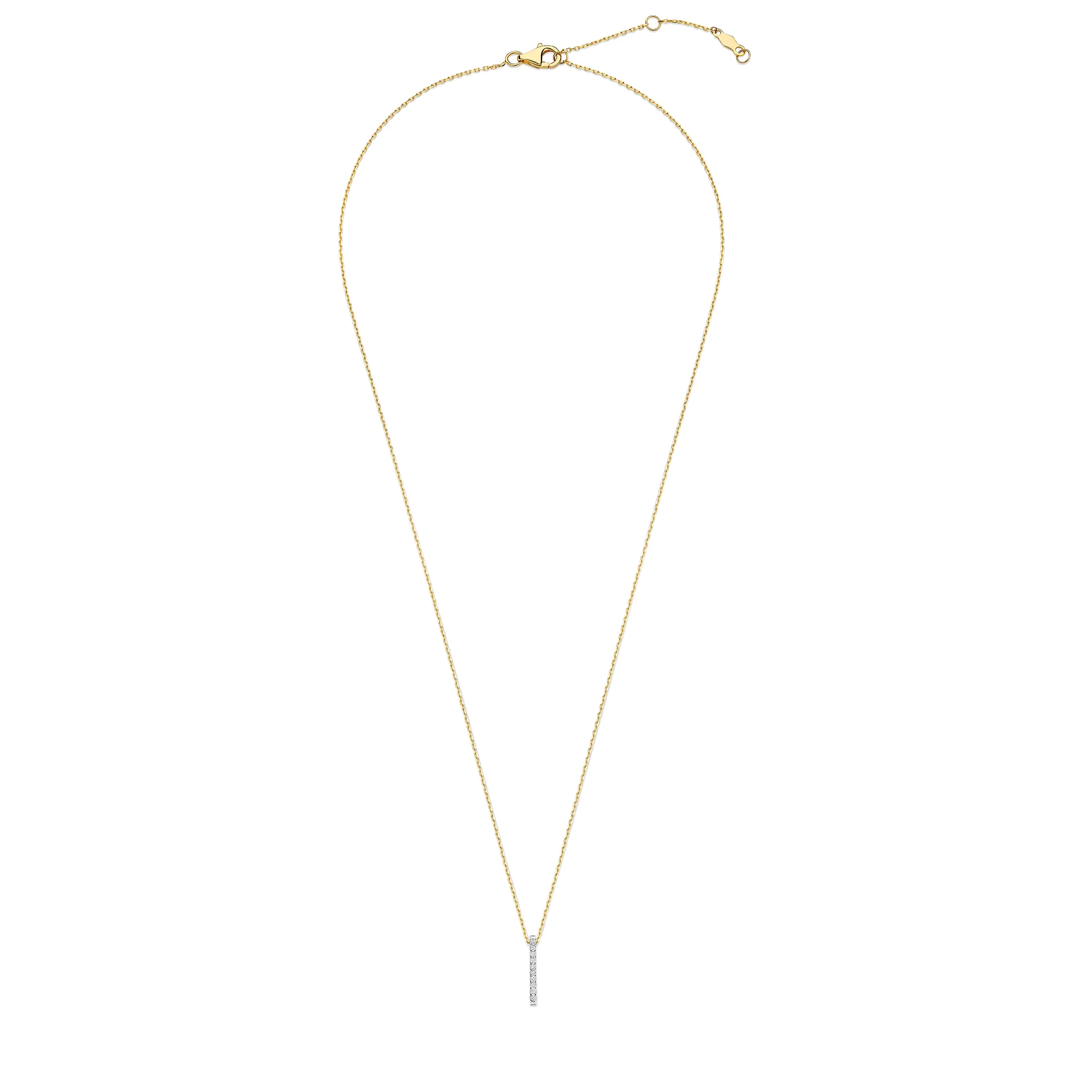 De la Paix Flavie 14 karat gold necklace with diamond 0.06 carat - Image 6