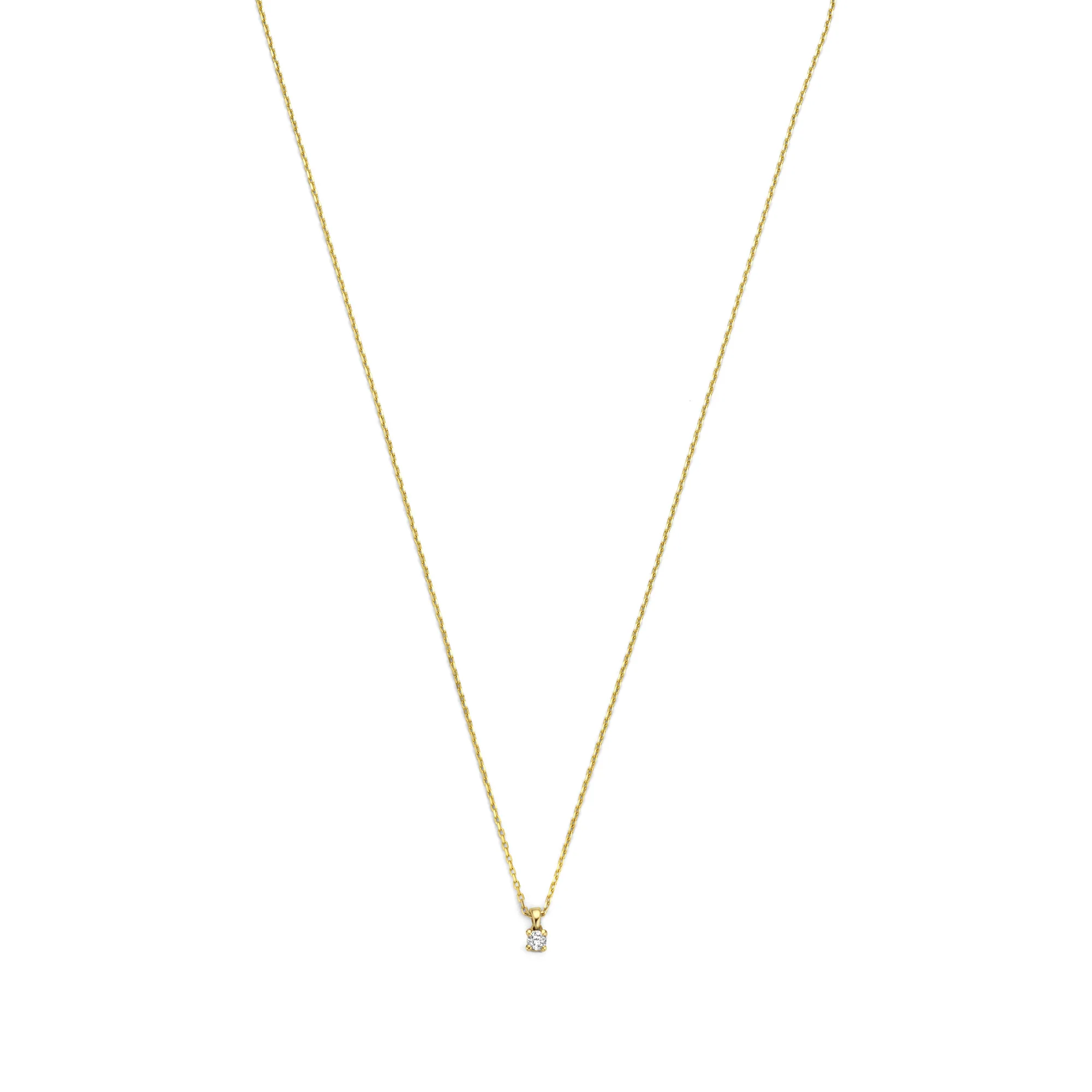 De la Paix Céline 14 karat gold necklace with diamond 0.05 carat - Image 6