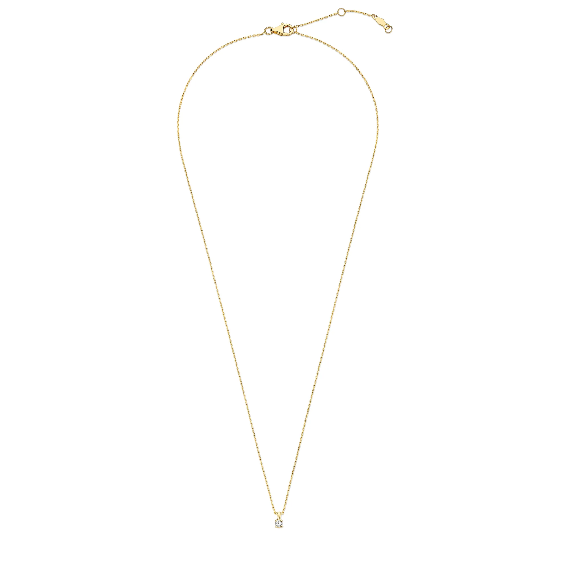 De la Paix Céline 14 karat gold necklace with diamond 0.05 carat - Image 7