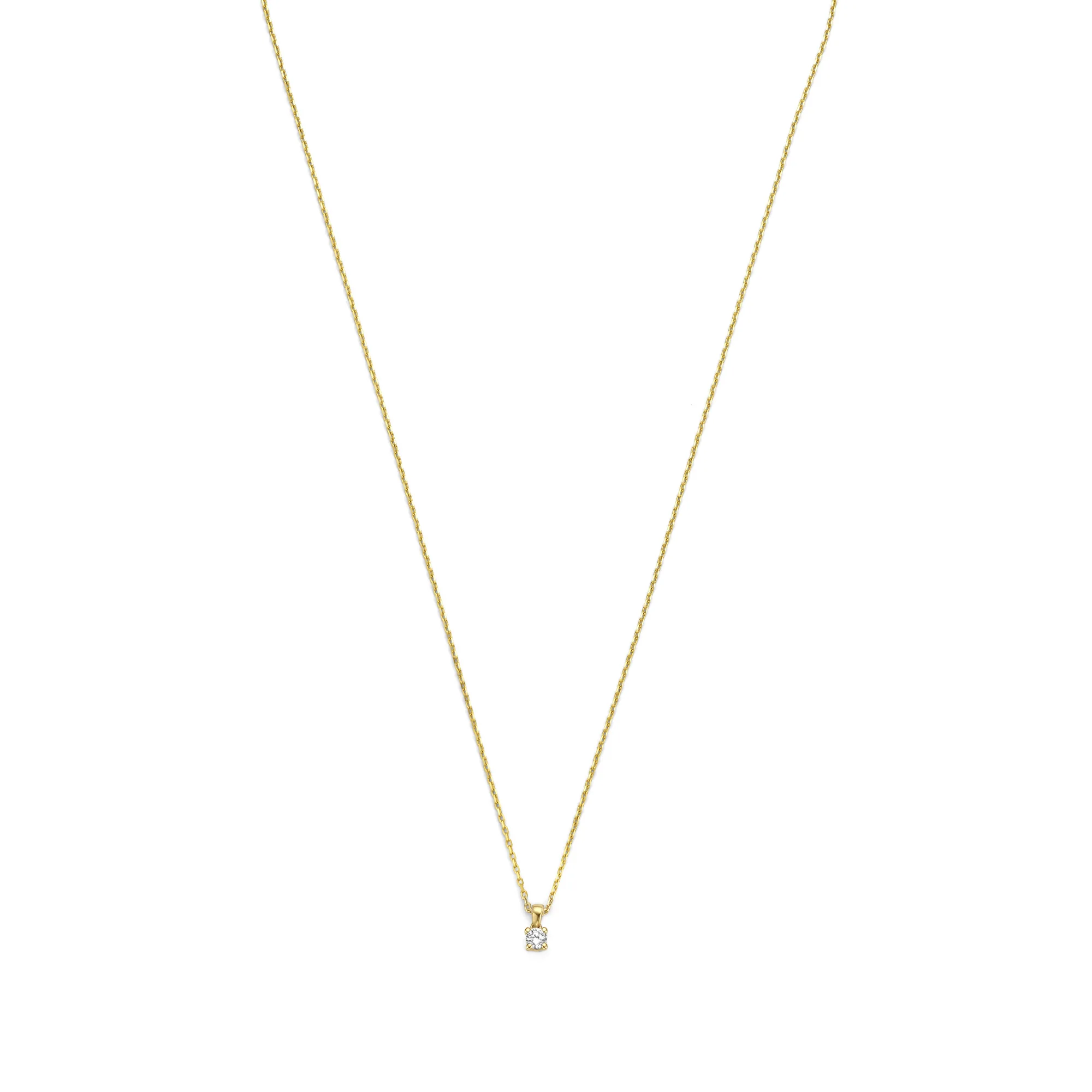De la Paix Celesse 14 karat gold necklace with diamond 0.07 carat - Image 5