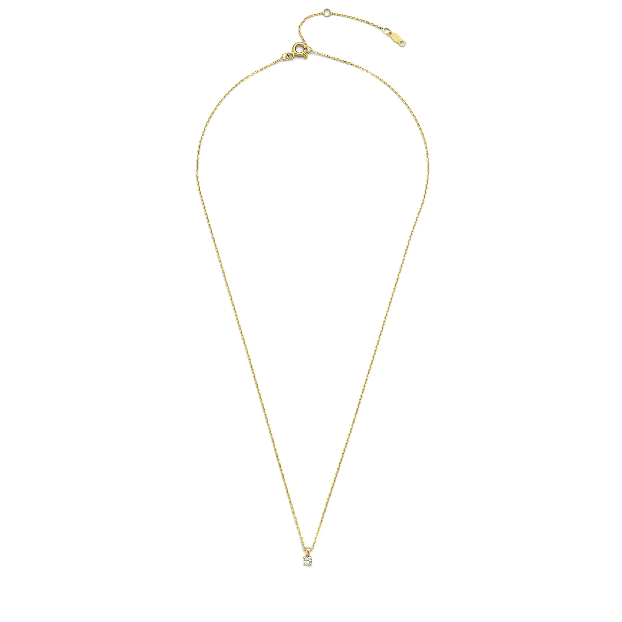 De la Paix Celesse 14 karat gold necklace with diamond 0.07 carat - Image 6