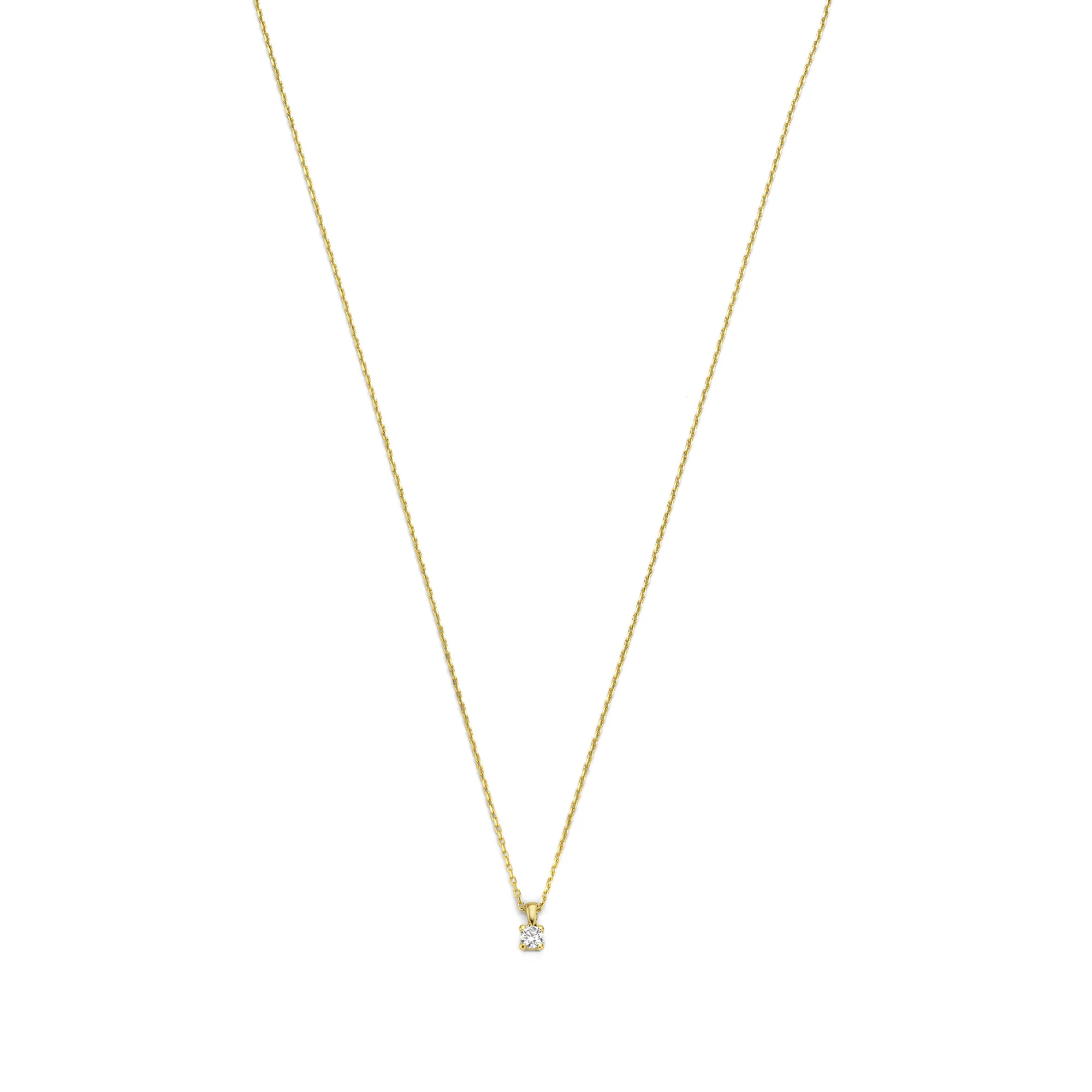 De la Paix Christine 14 karat gold necklace with diamond 0.10 carat - Image 6