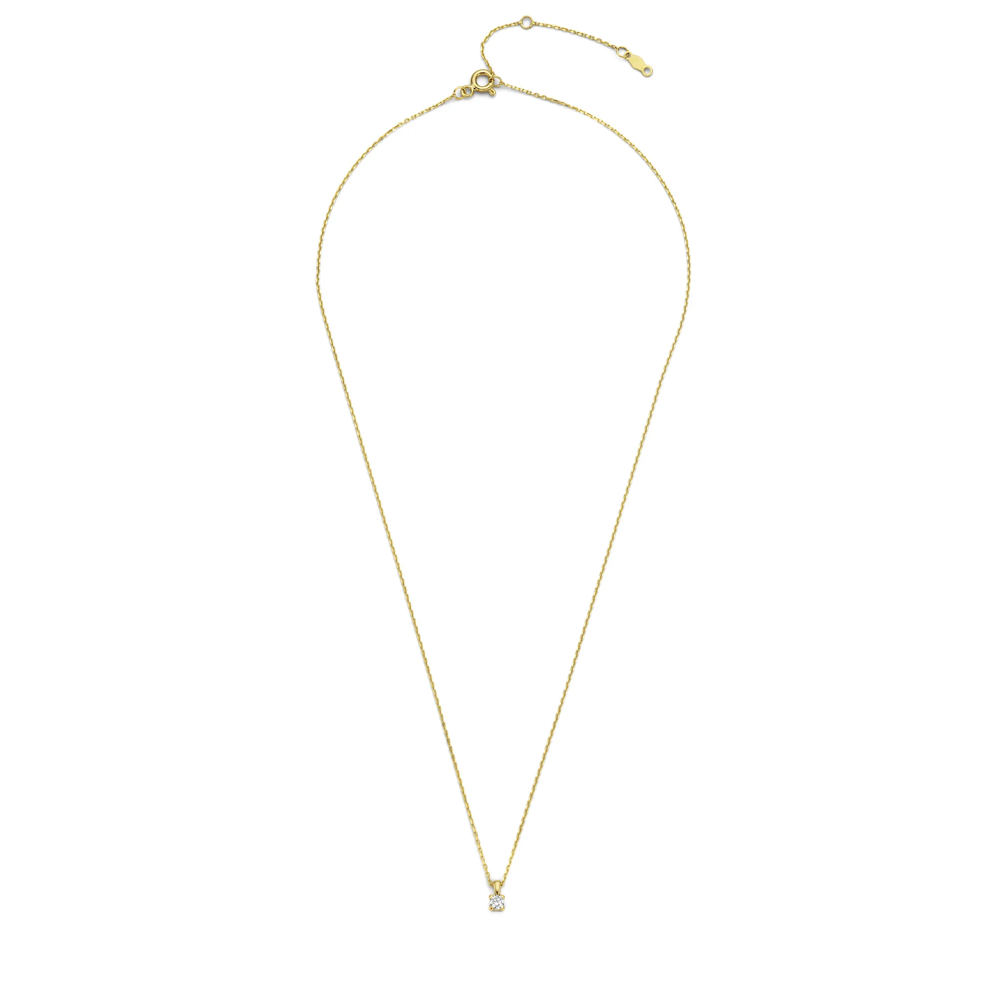 De la Paix Christine 14 karat gold necklace with diamond 0.10 carat - Image 7