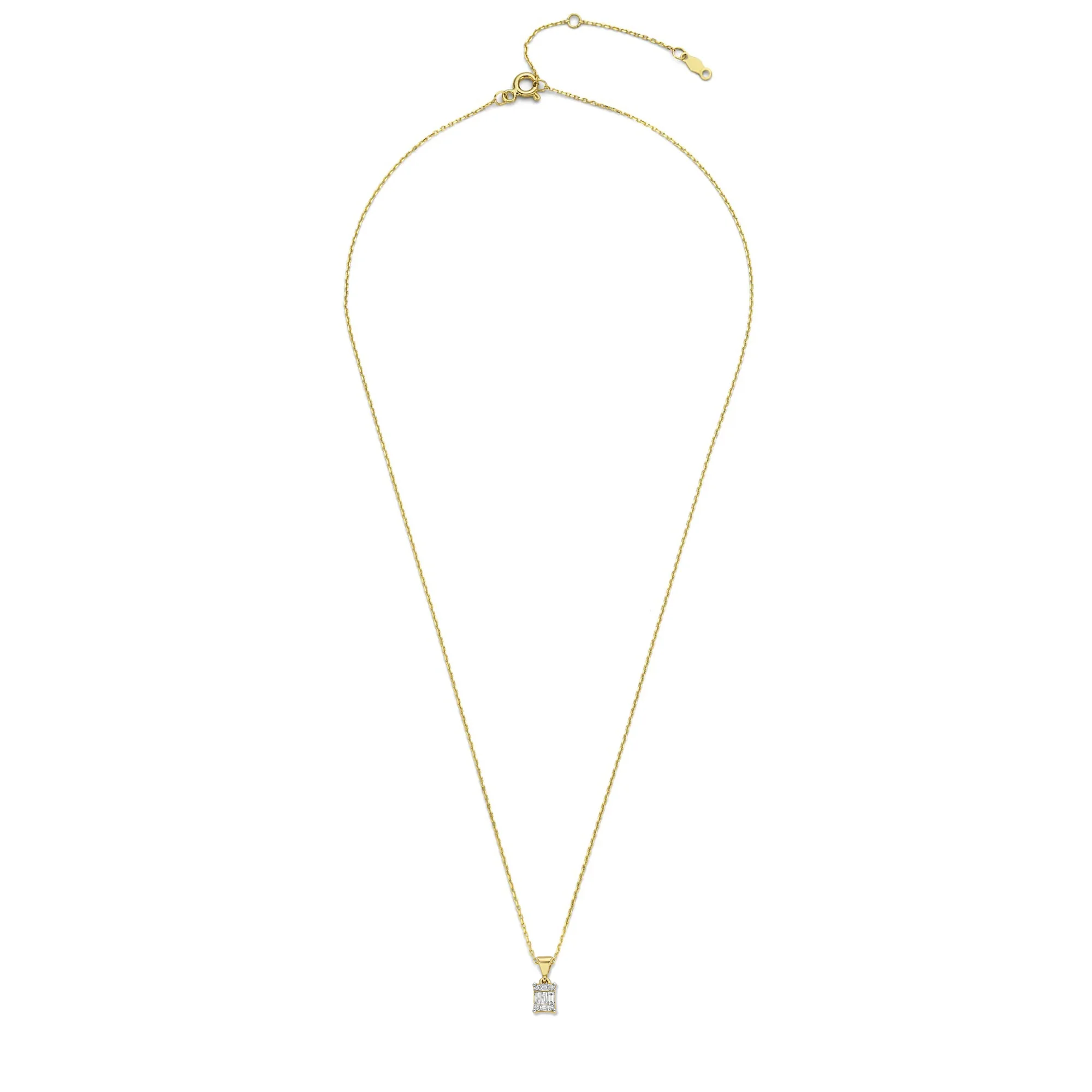 De la Paix Maxime 14 karat gold necklace with diamond 0.11 carat - Image 5
