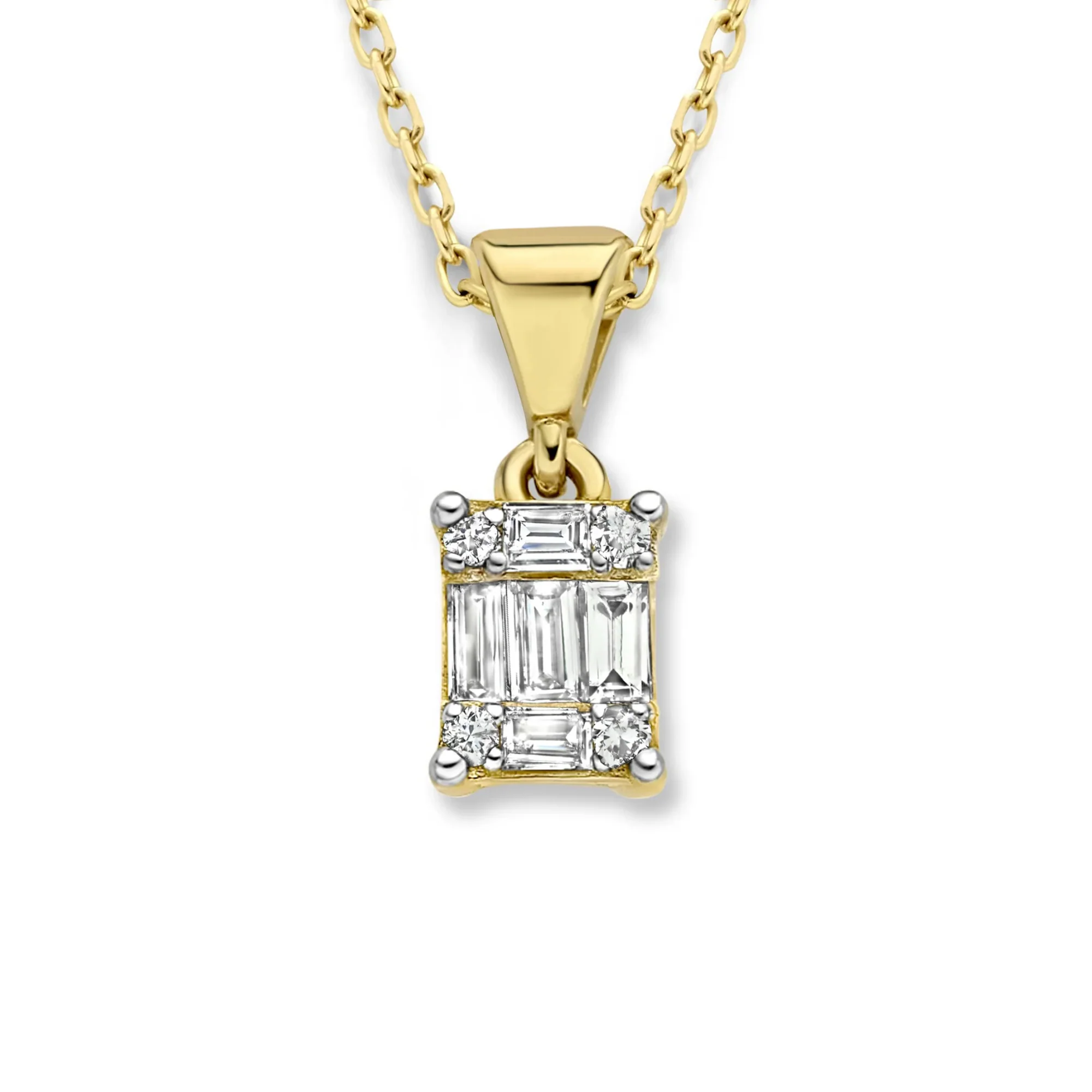 De la Paix Maxime 14 karat gold necklace with diamond 0.11 carat - Image 6