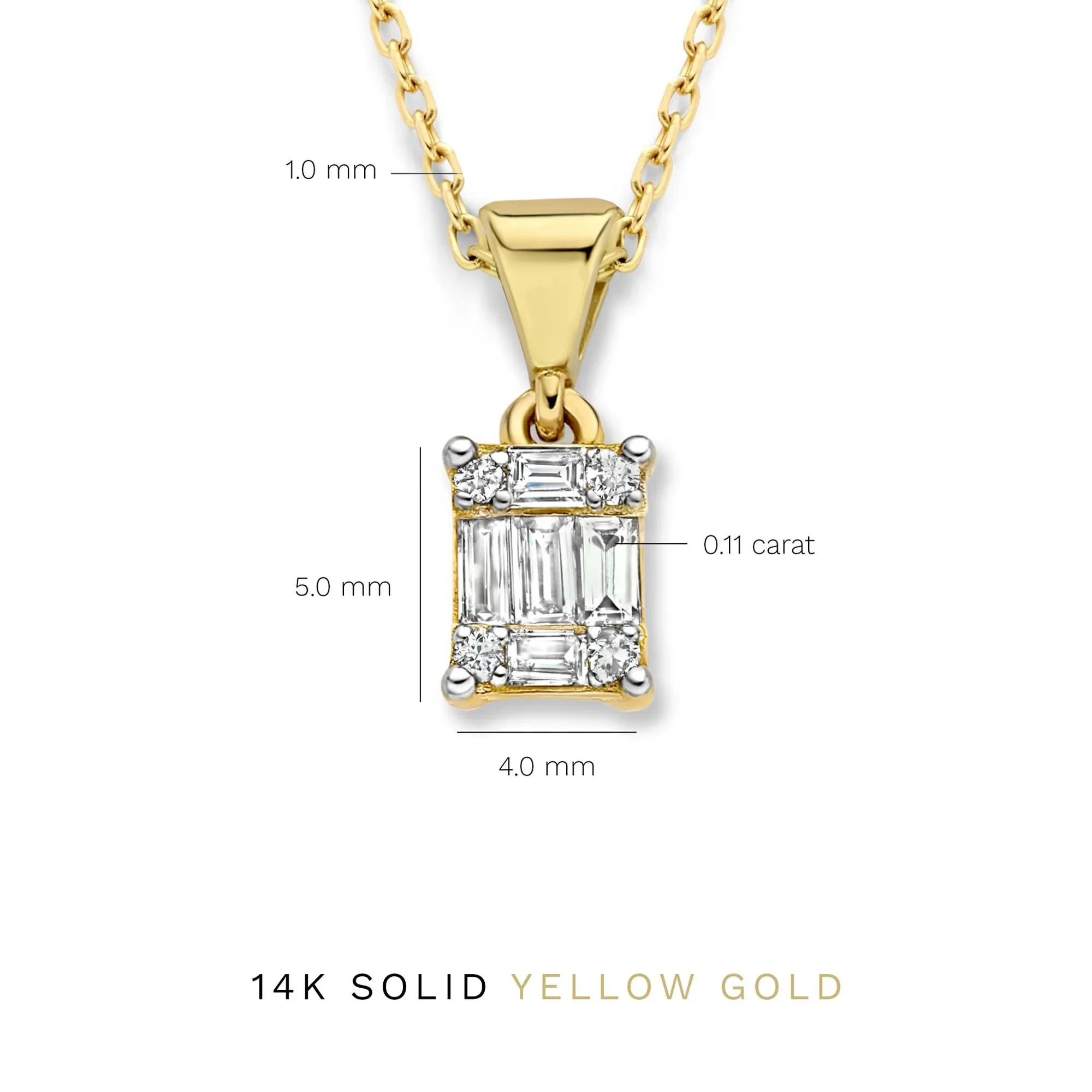 De la Paix Maxime 14 karat gold necklace with diamond 0.11 carat - Image 9