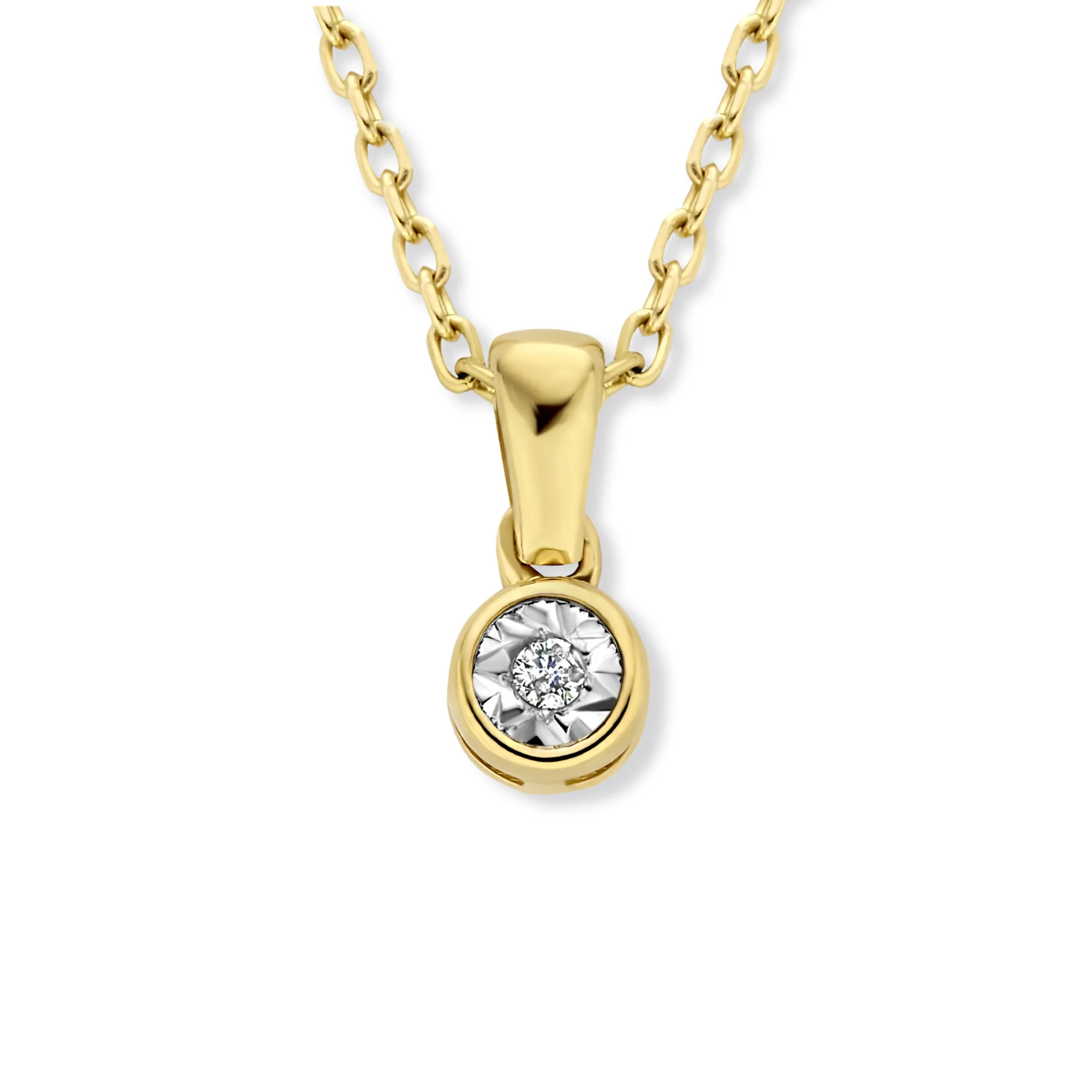 De la Paix Inaya 14 karat gold necklace with diamond 0.01 carat - Image 6