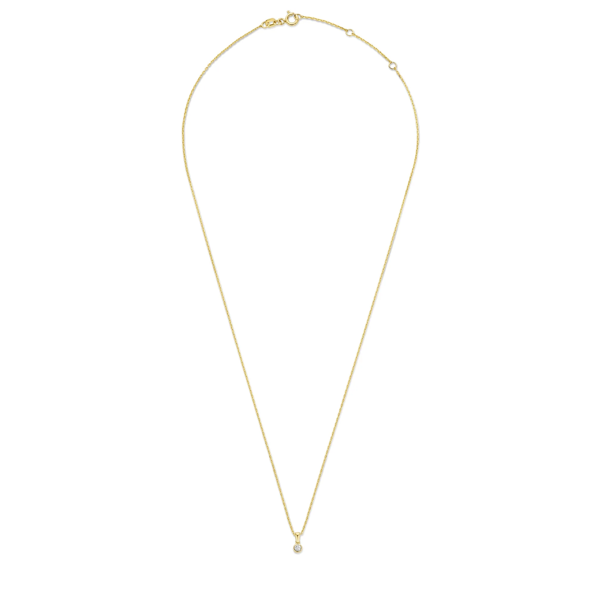 De la Paix Inaya 14 karat gold necklace with diamond 0.01 carat - Image 7