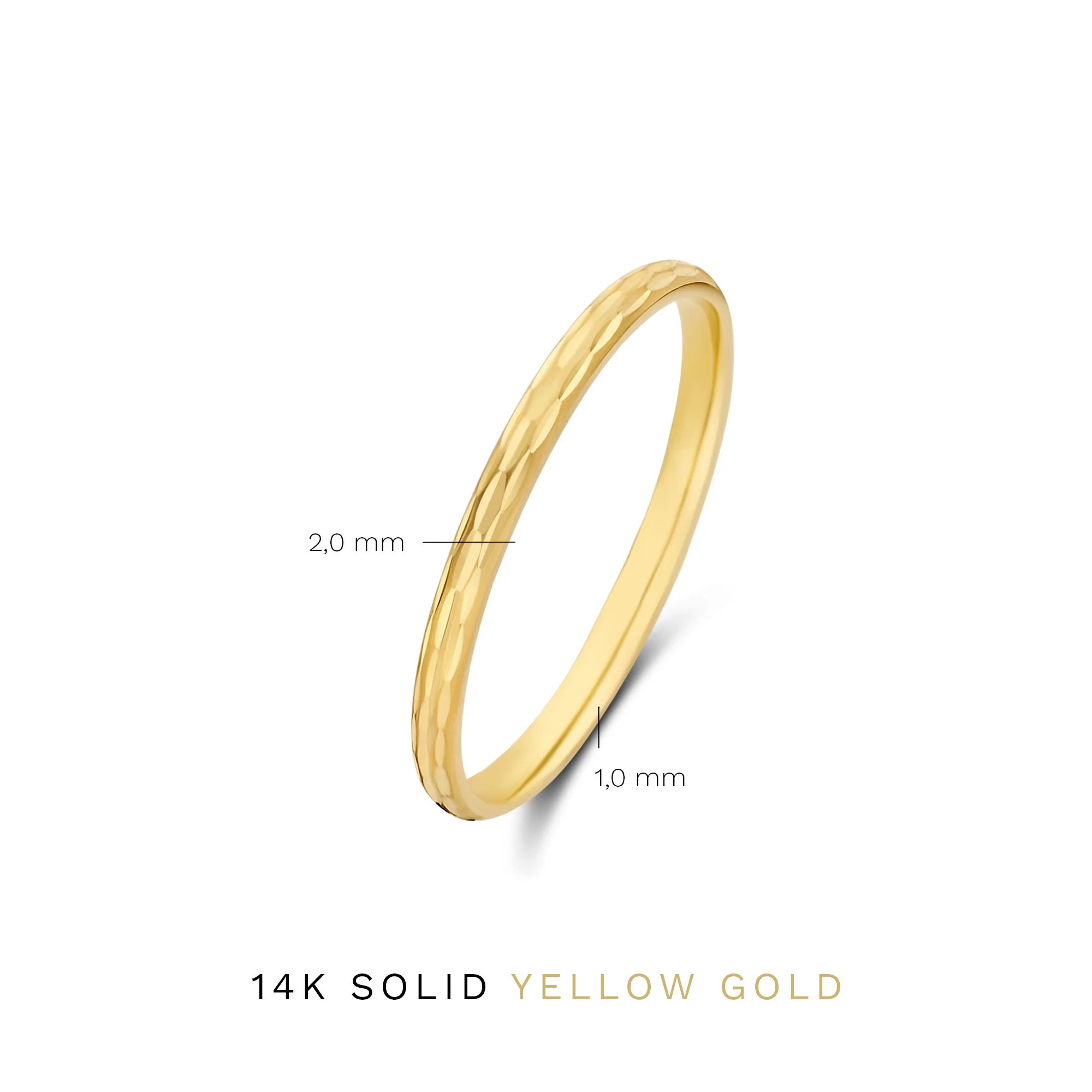 Rivoli Laura 14 karat gold ring with diamond cut - Image 7