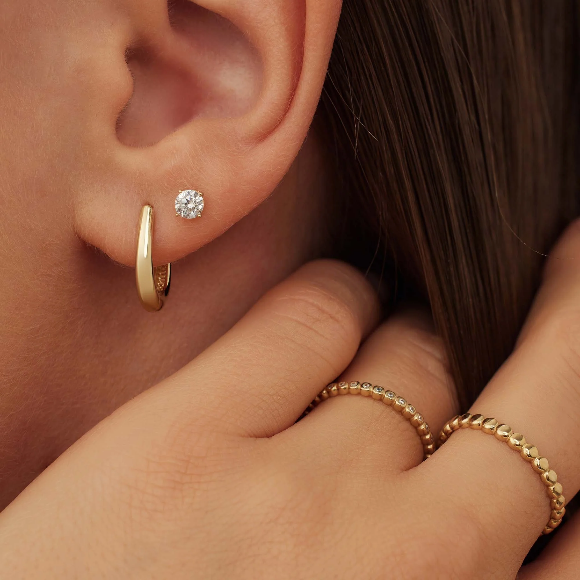 Rivoli Aélys 14 karat gold ring with zirconia stones - Image 4