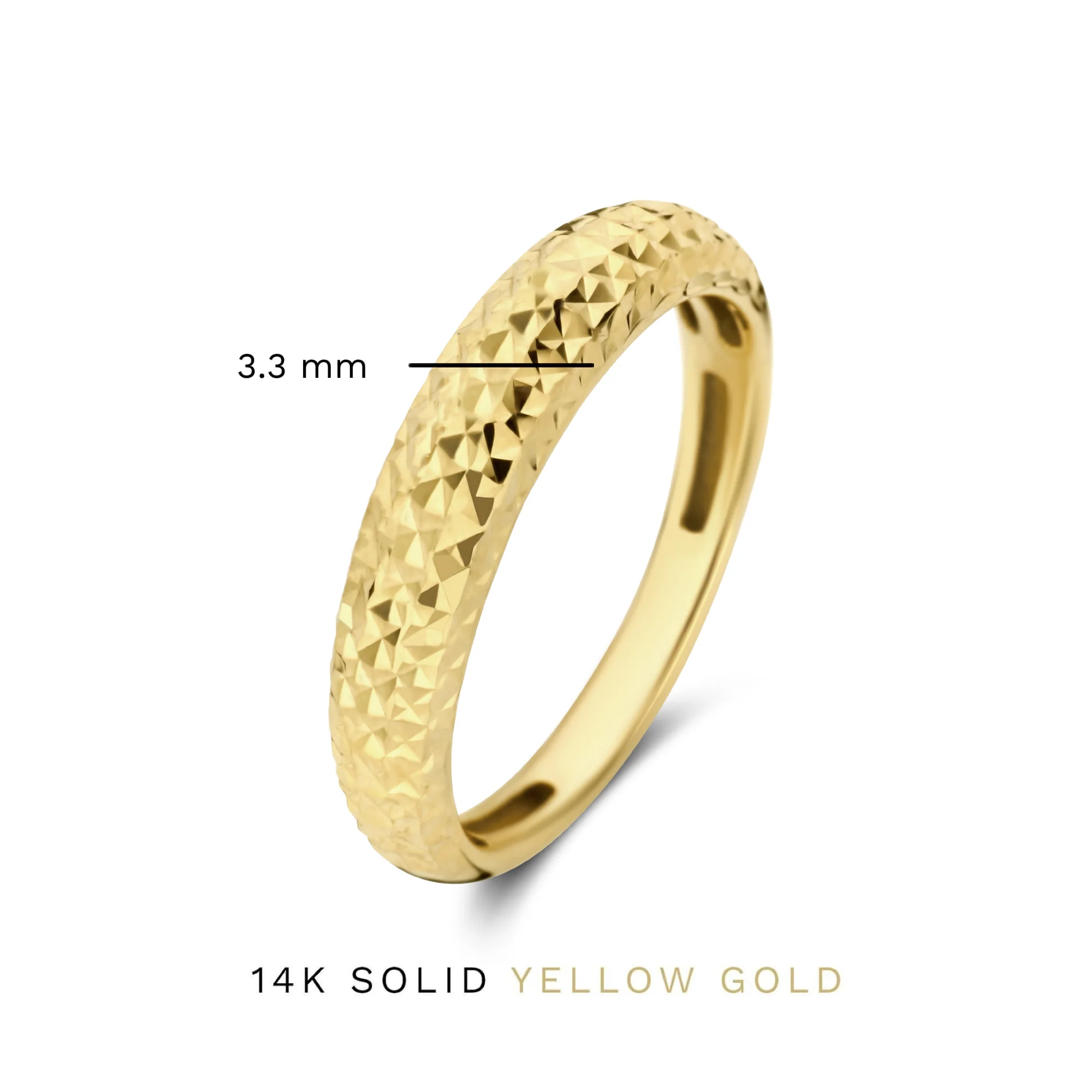 Rivoli Laura 14 karat gold ring with diamond cut - Image 5