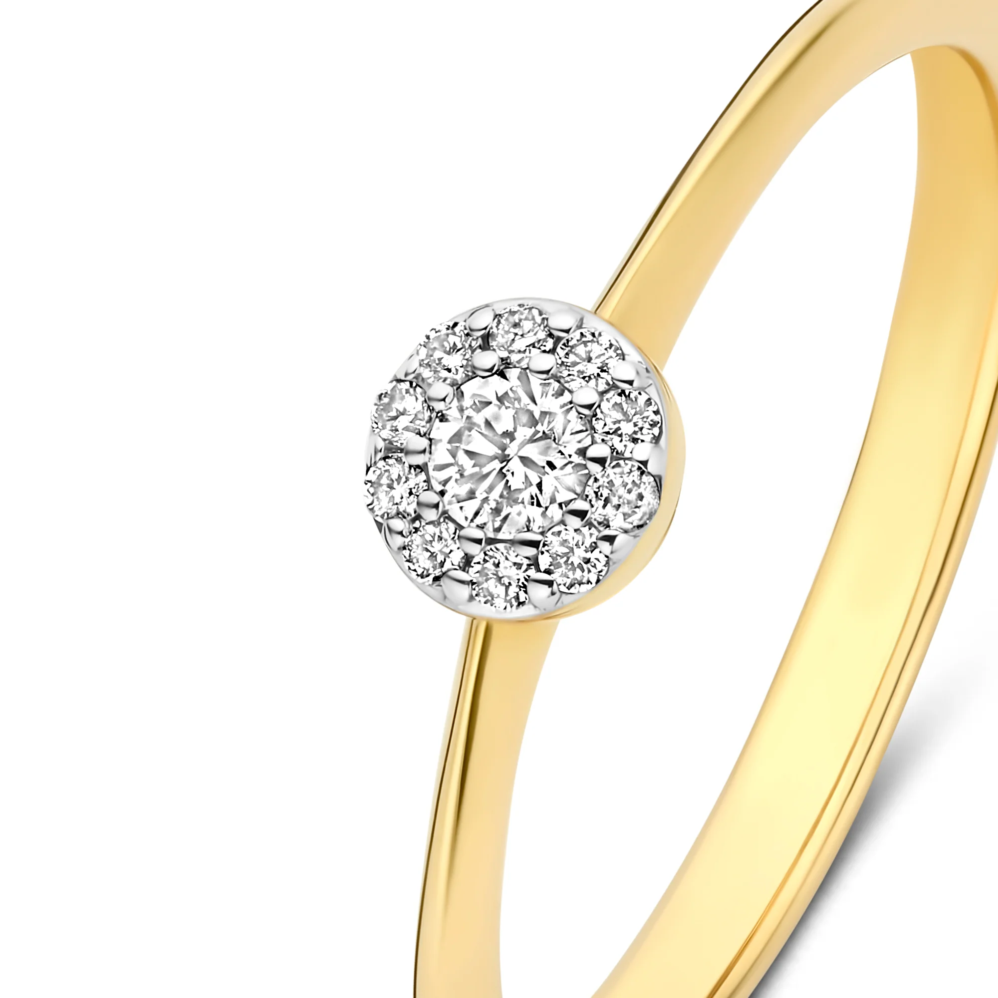 De la Paix Viviane 14 karat gold ring with diamond 0.11 carat - Image 5