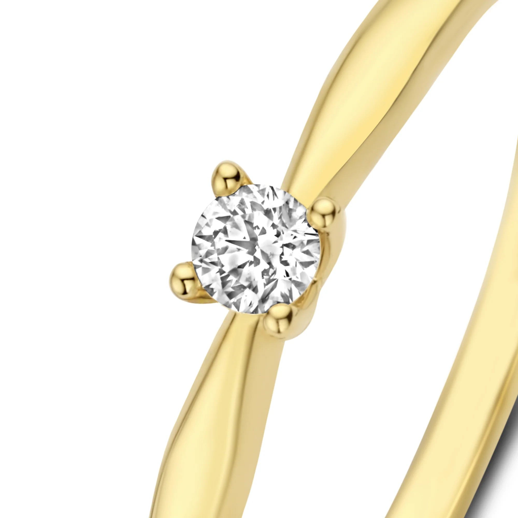 De la Paix Celesse 14 karat gold ring with diamond 0.07 carat - Image 6