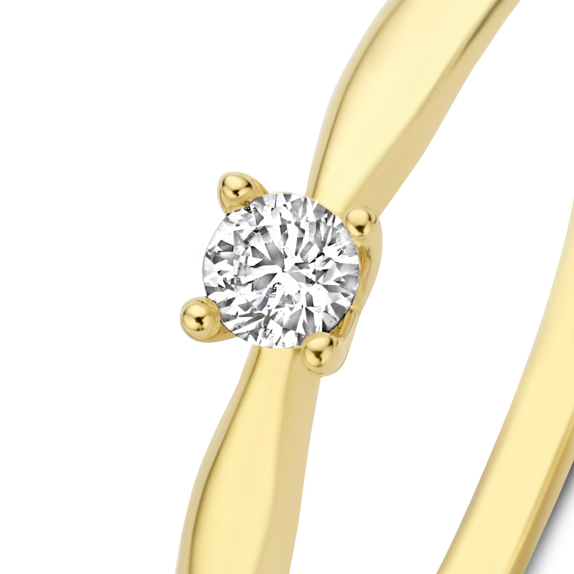 De la Paix Christine 14 karat gold ring with diamond 0.10 carat - Image 6