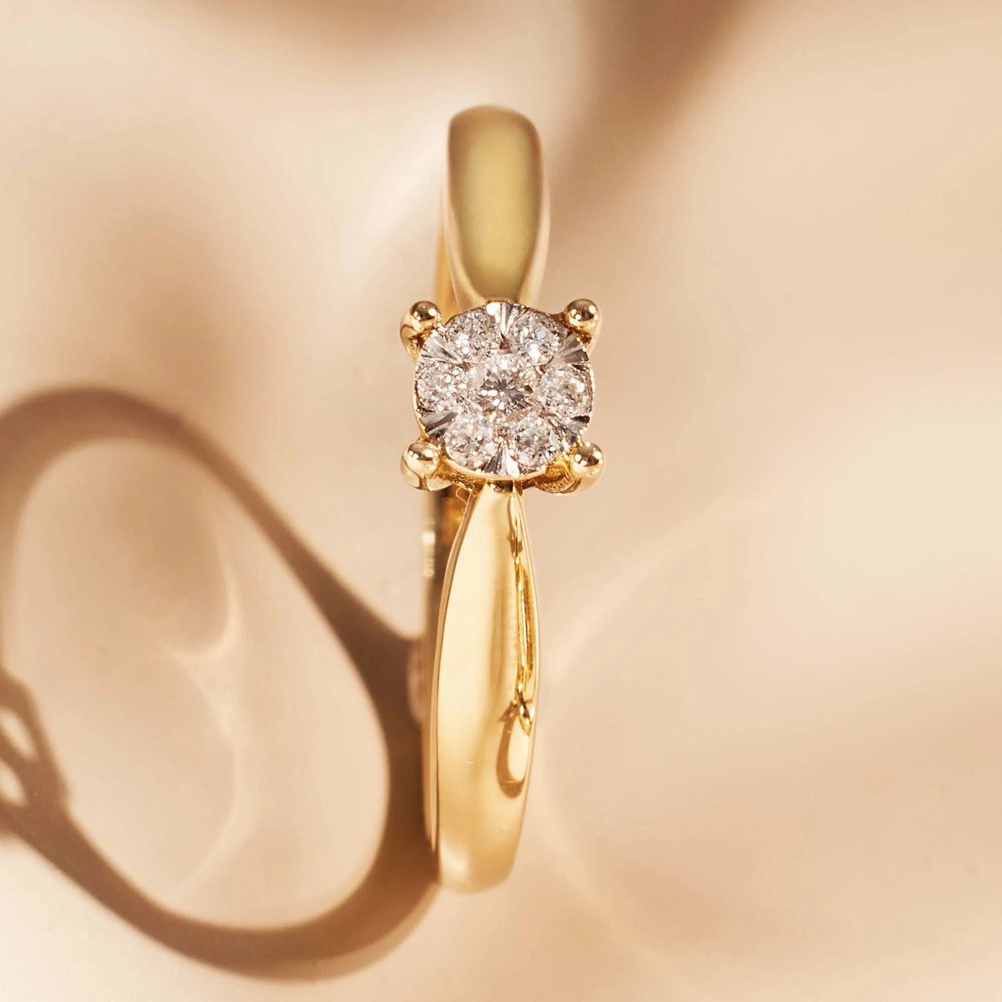 De la Paix Hanaé 14 karat gold ring with diamond 0.08 carat - Image 4