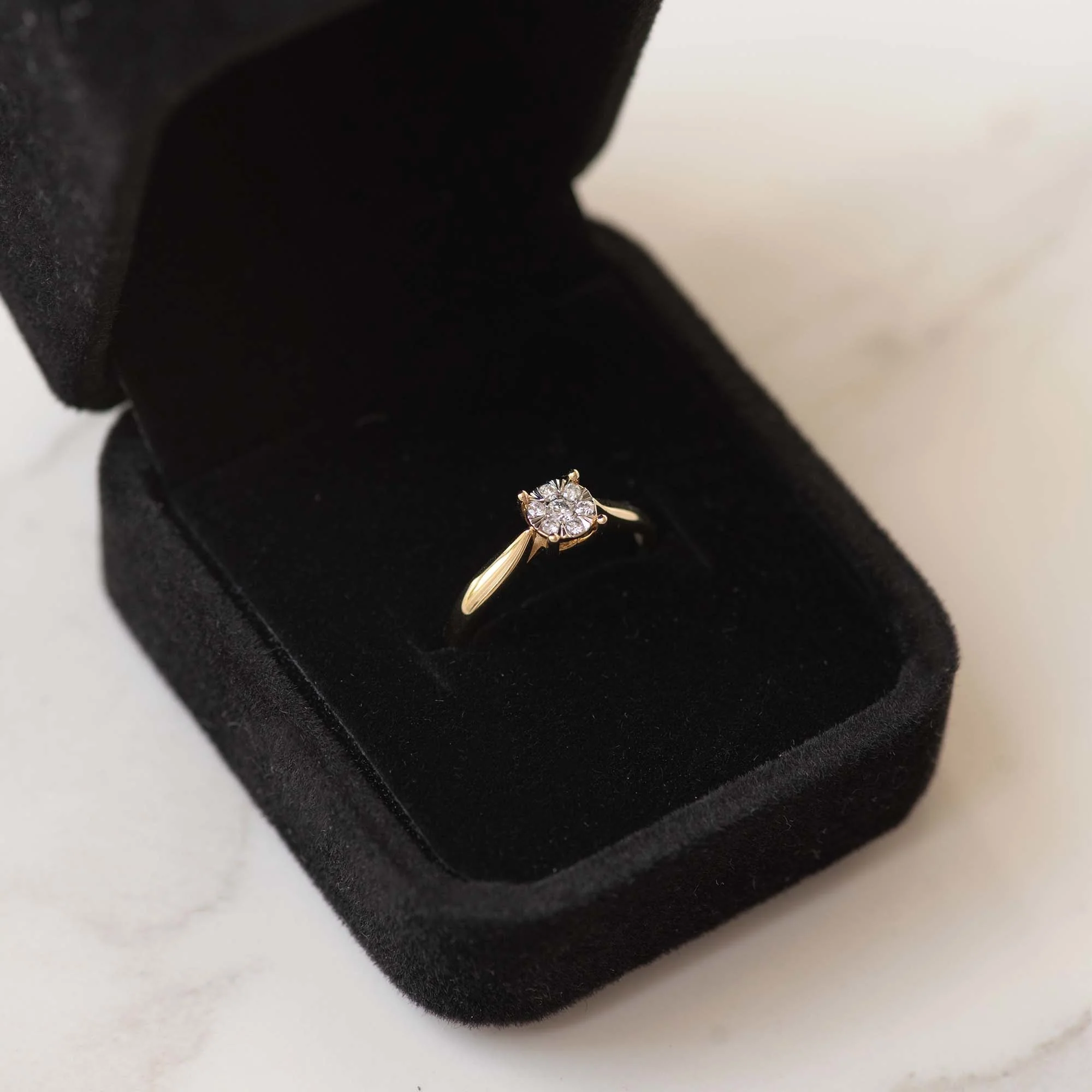 De la Paix Hanaé 14 karat gold ring with diamond 0.08 carat - Image 5