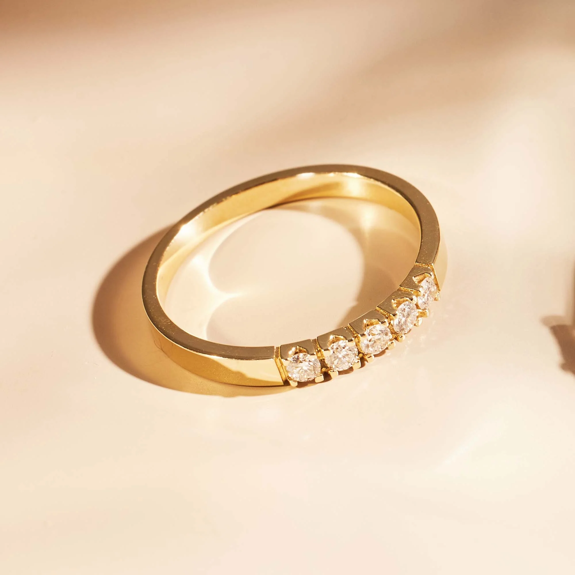 De la Paix Madeline 14 karat gold ring with diamond 0.20 carat - Image 4