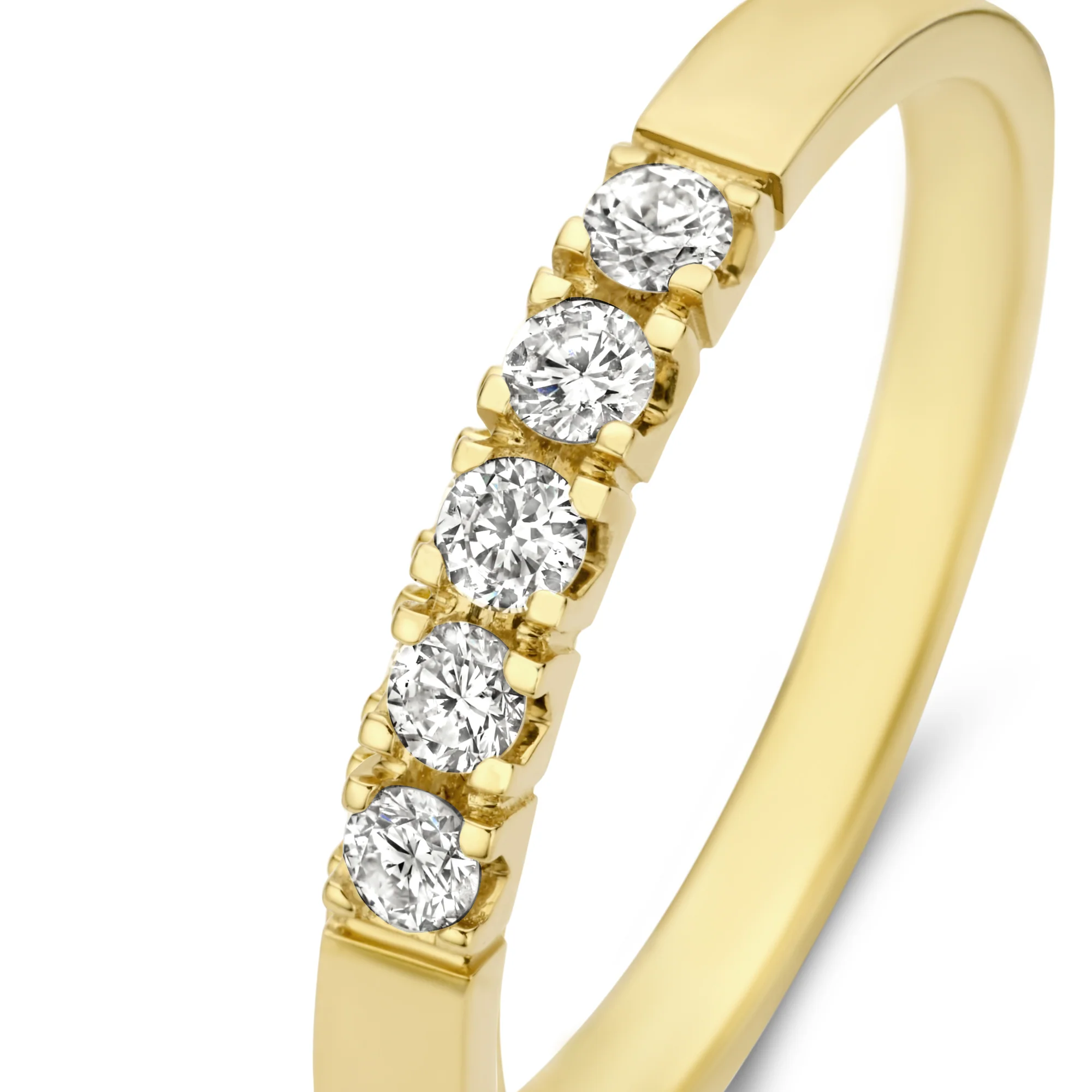 De la Paix Madeline 14 karat gold ring with diamond 0.20 carat - Image 7