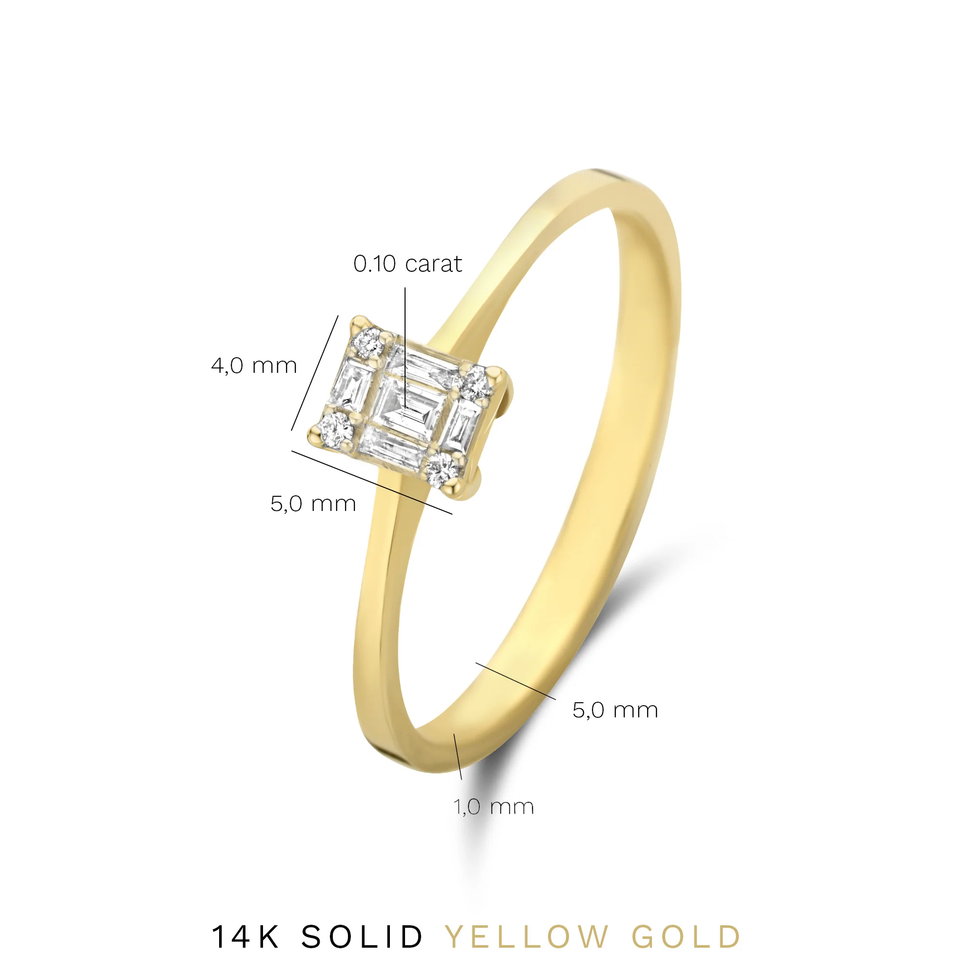 De la Paix Maxime 14 karat gold ring with diamond 0.13 carat - Image 7