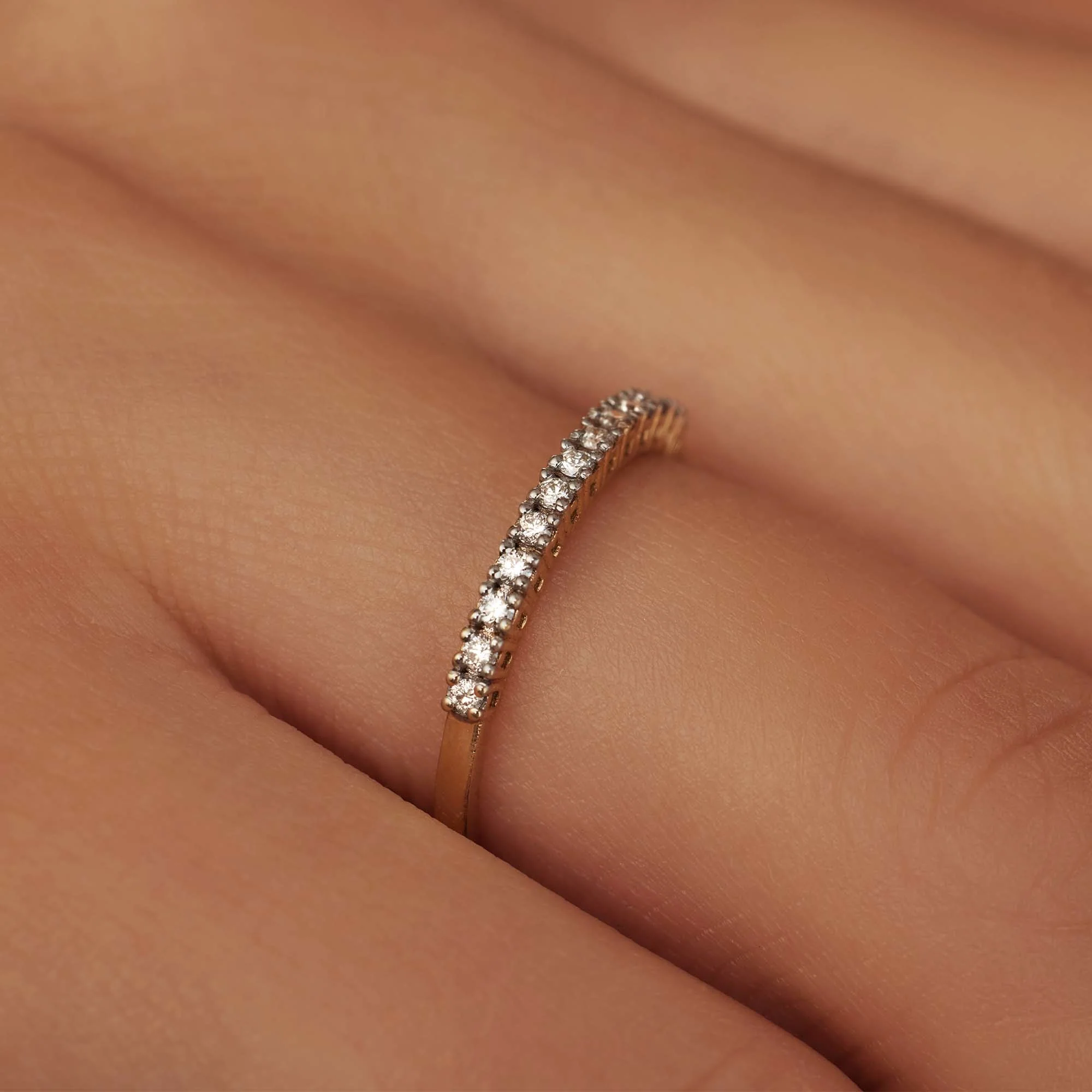 De la Paix Madeline 14 karat gold ring with diamond 0.18 carat - Image 3