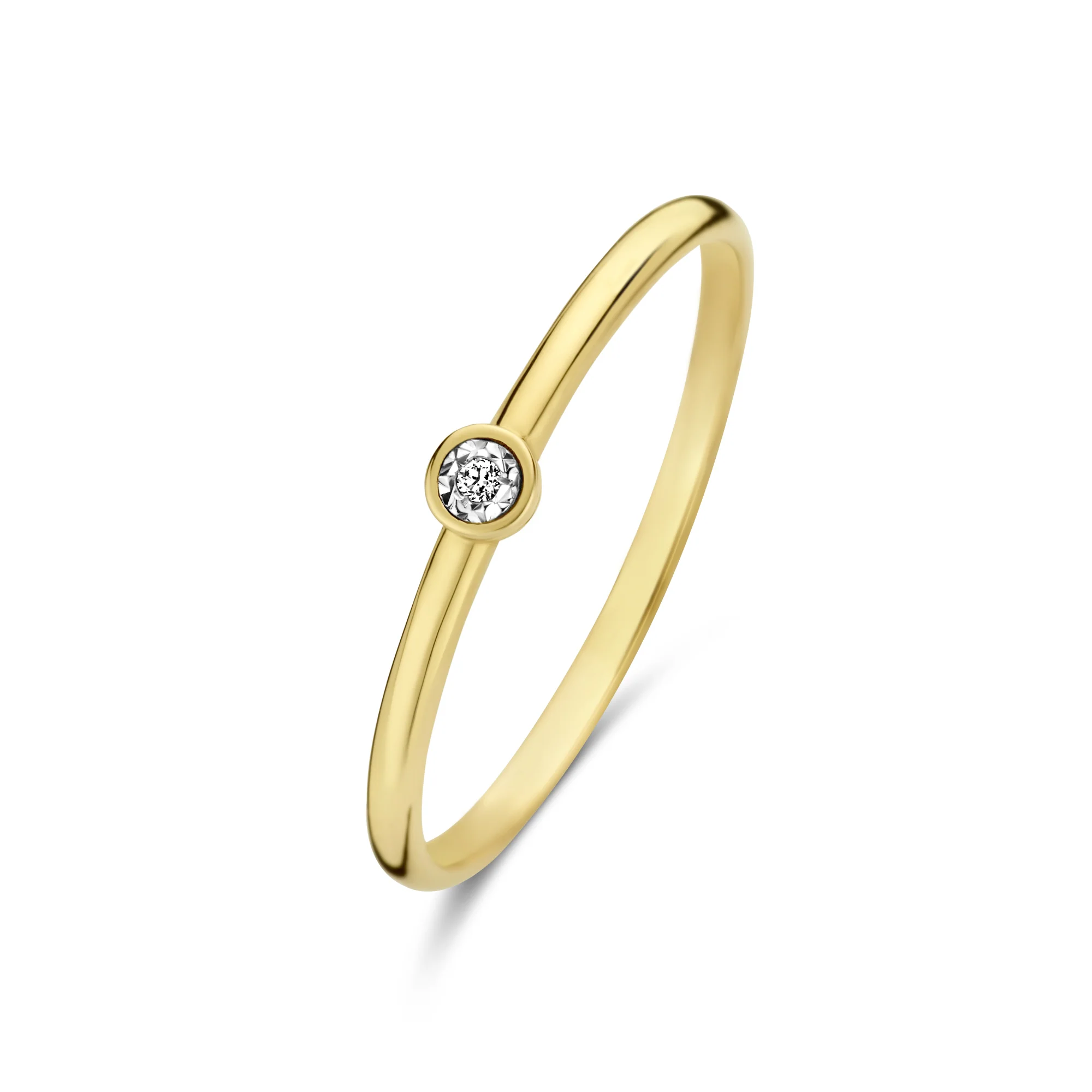 De la Paix Inaya 14 karat gold ring with diamond 0.01 carat