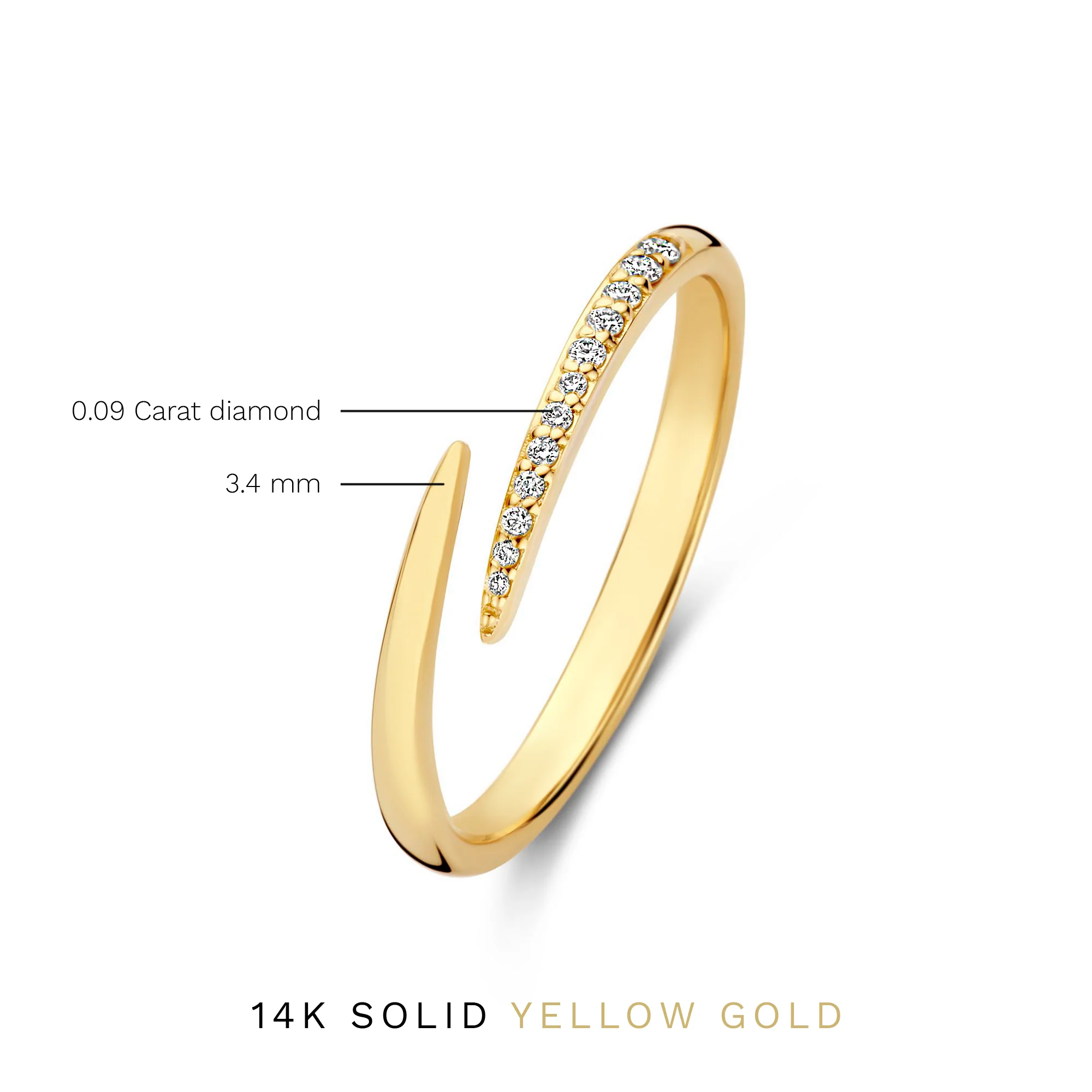 De la Paix Flavie 14 Karat gold ring with diamond 0.08 carat - Image 7